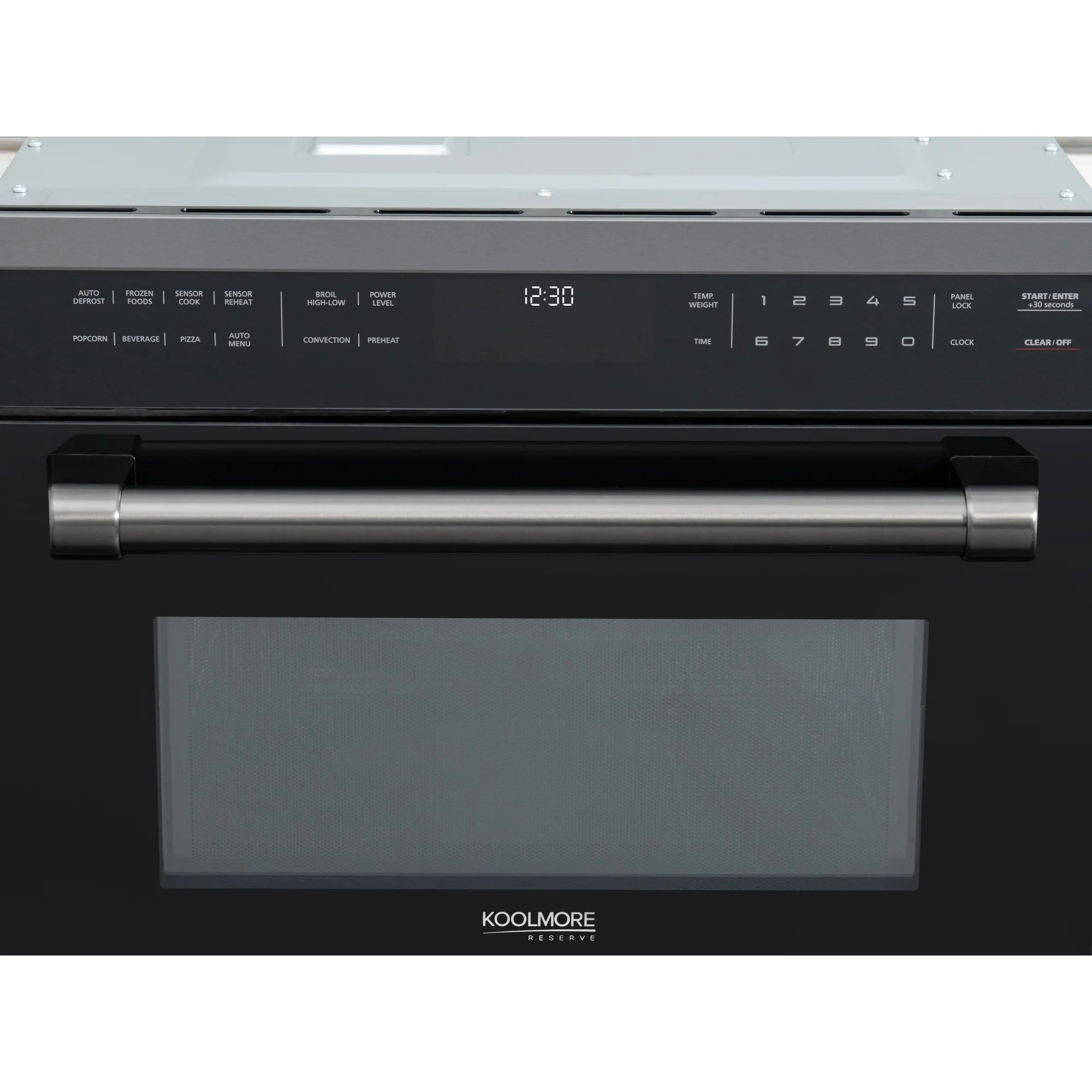 KoolMore Reserve 24 in. Stainless Steel Built-in Convection Microwave Oven with Speed and Sensor Cooking, 1.6 cu. ft. in Black (KM-CWO24 -BSS)