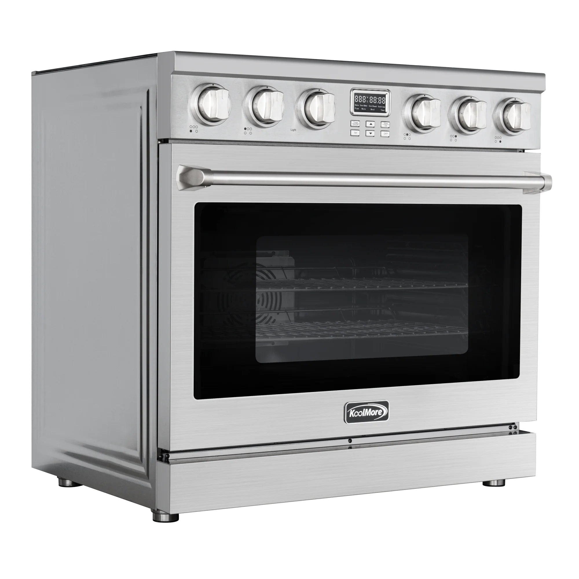 Professional Electric Range with 16600W of Power, 240V in Stainless-Steel, 36 In.