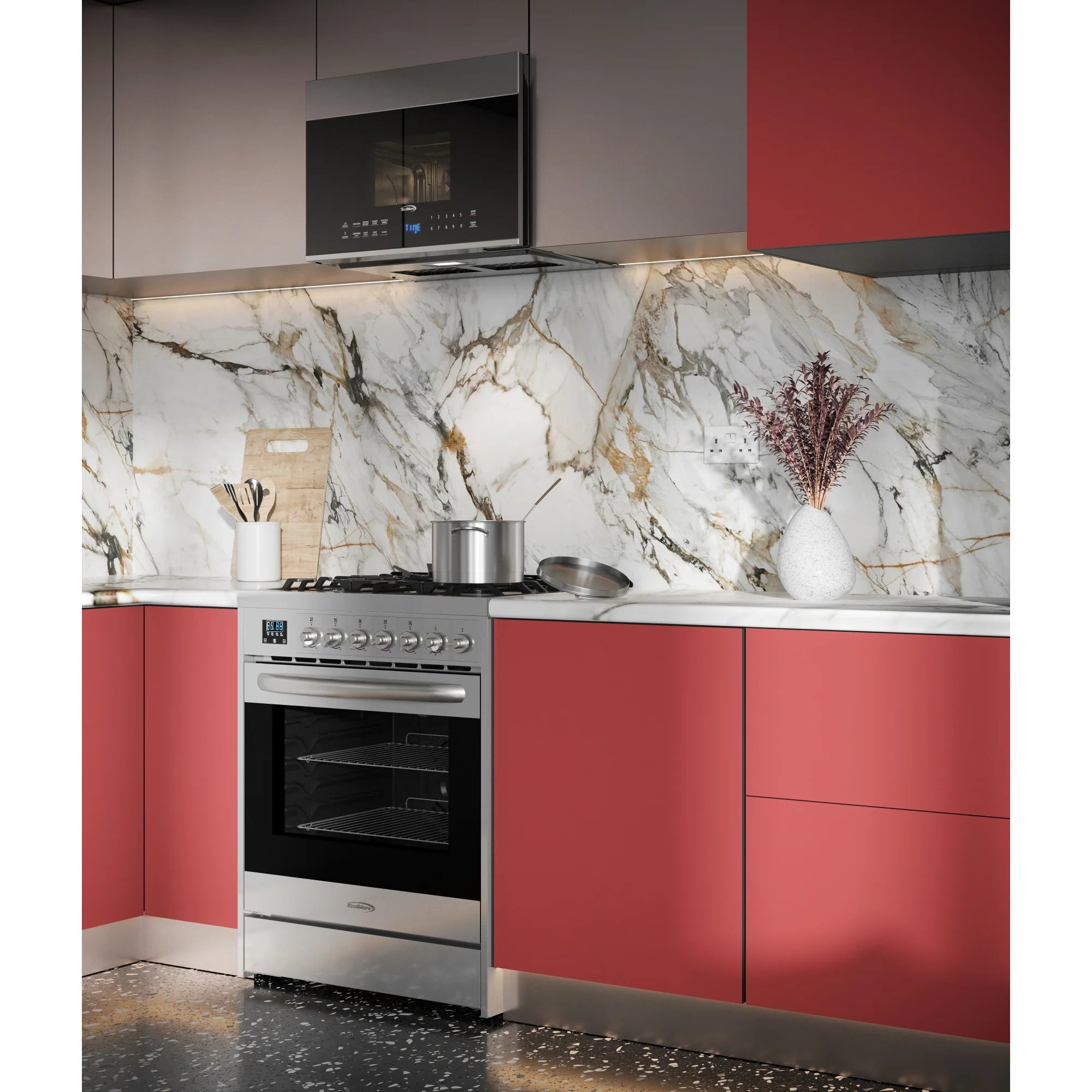 Over the Range Stainless Steel Microwave, 300 CFM, One Panel, 1.3 cu. ft.