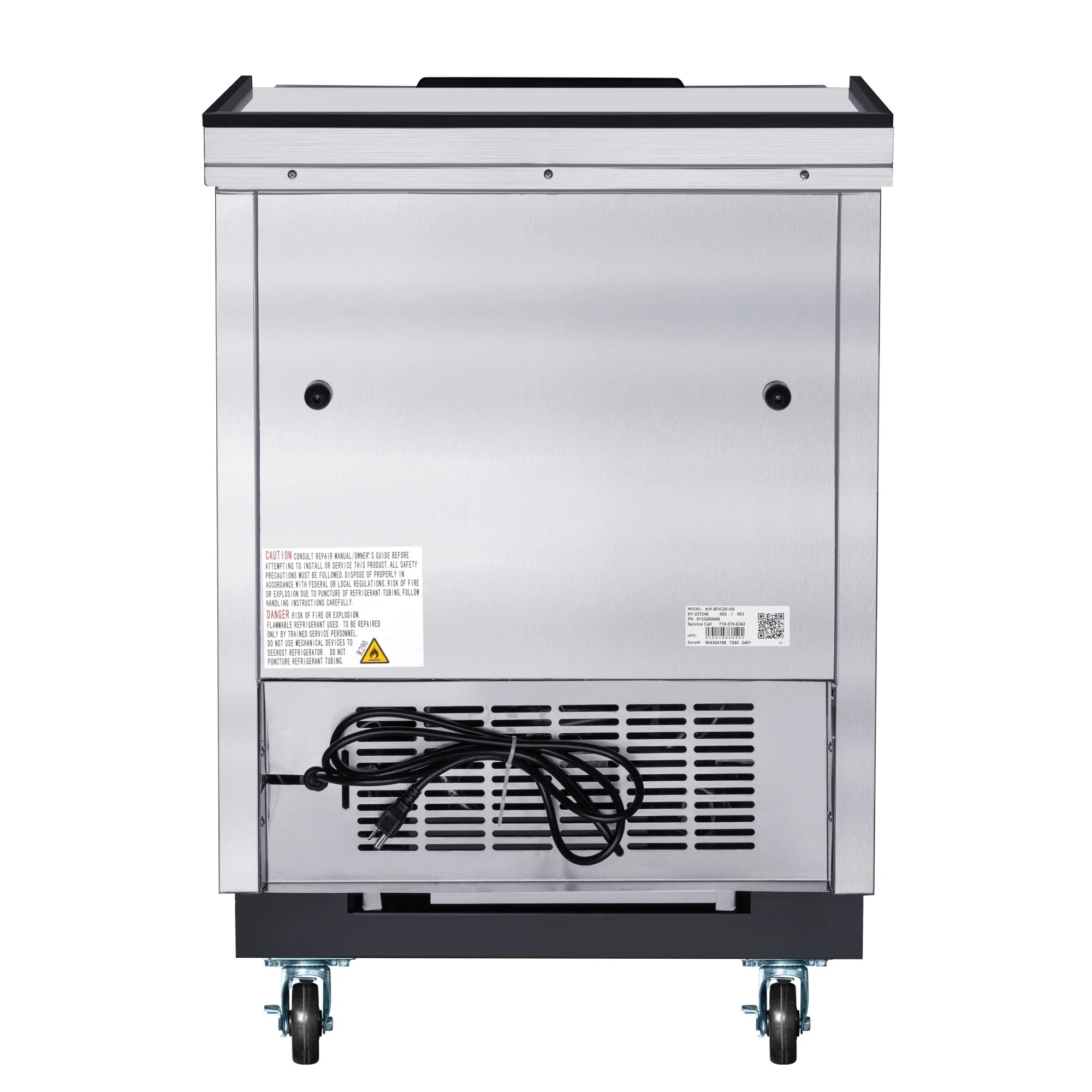 Commercial Bottle Cooler with Built-In Opener, ETL Listed, 5 cu. ft. 25 In.