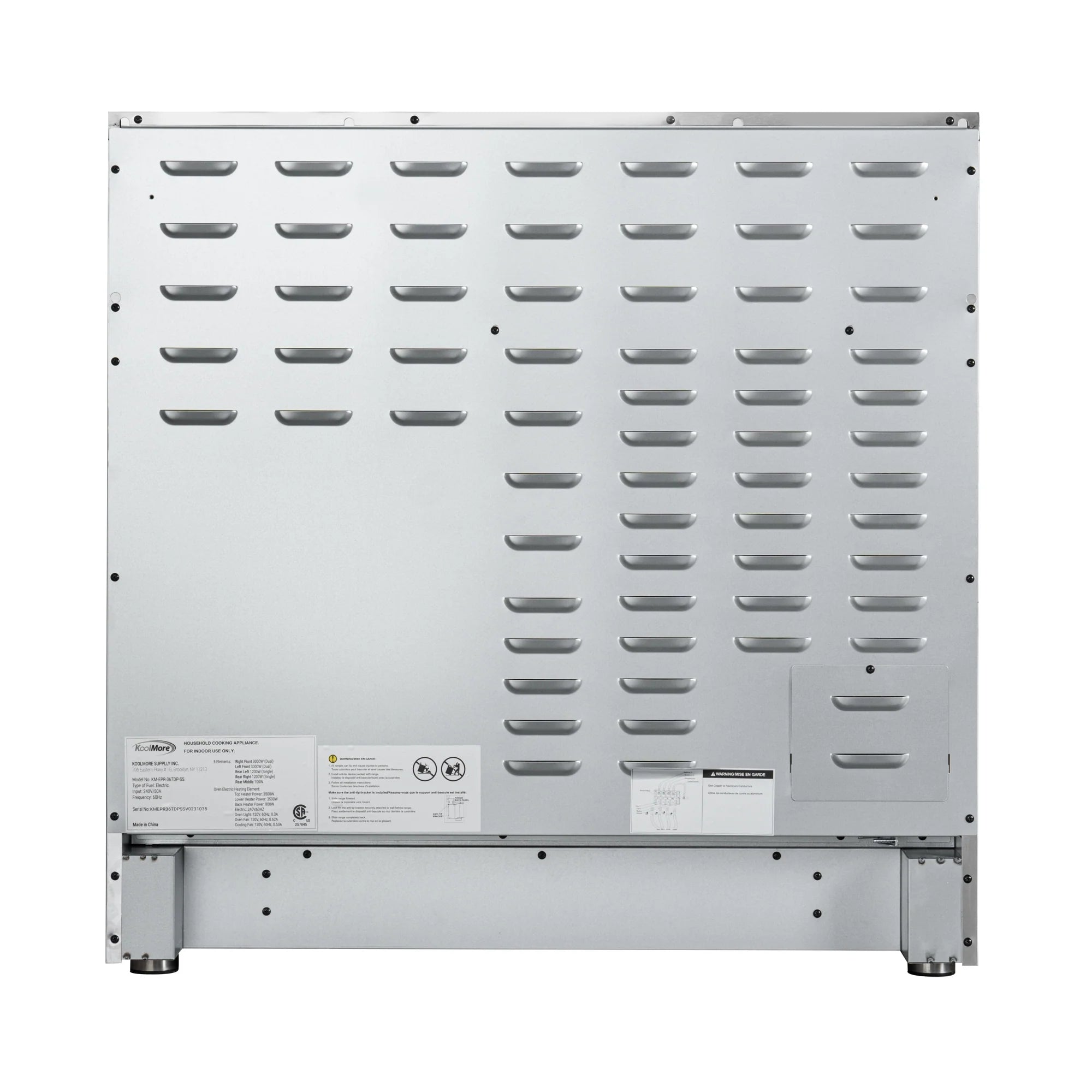 Electric Professional Range with Tilt Panel and Digital controls, Self-Cleaning, 16300W of Power, 240V in Stainless-Steel, 36 In.