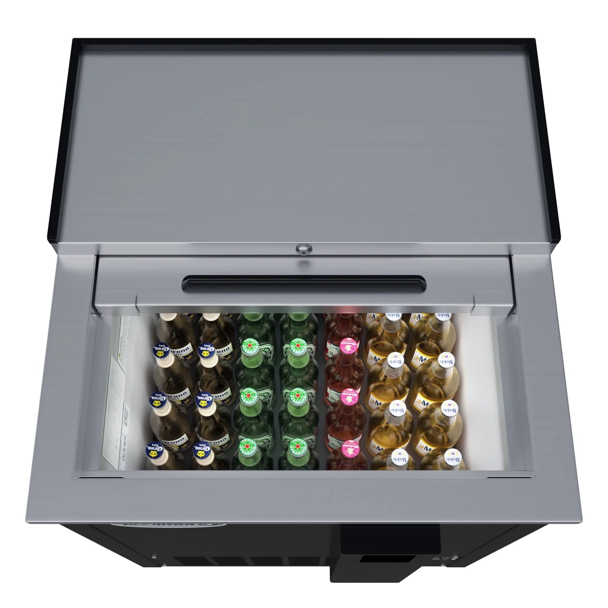 Commercial Bottle Cooler with Built-In Opener, ETL Listed, 5 cu. ft. 25 In.