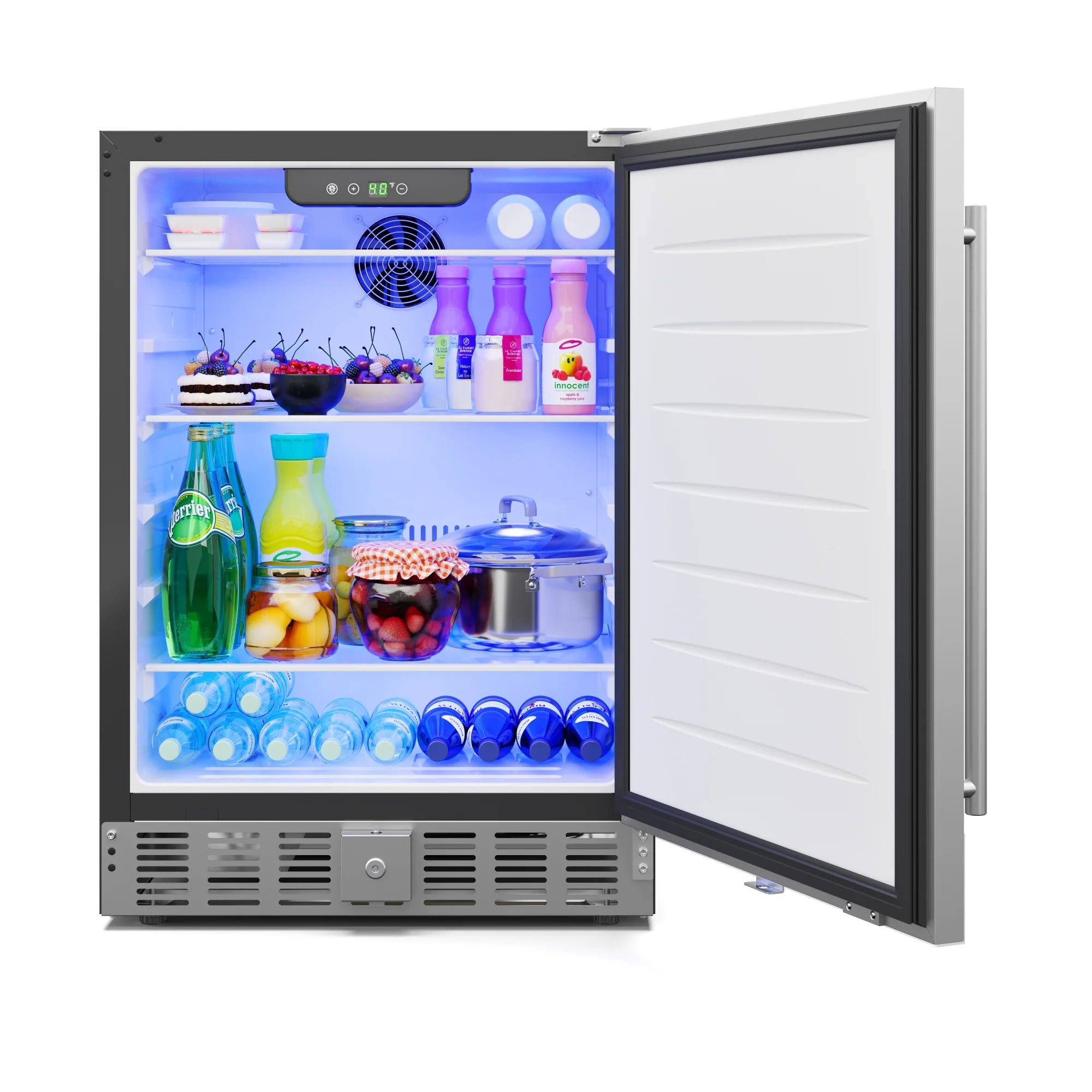 Stainless Steel, Built-In Refrigerator and Beverage Cooler, 5 Cu. ft. 23.4 In.