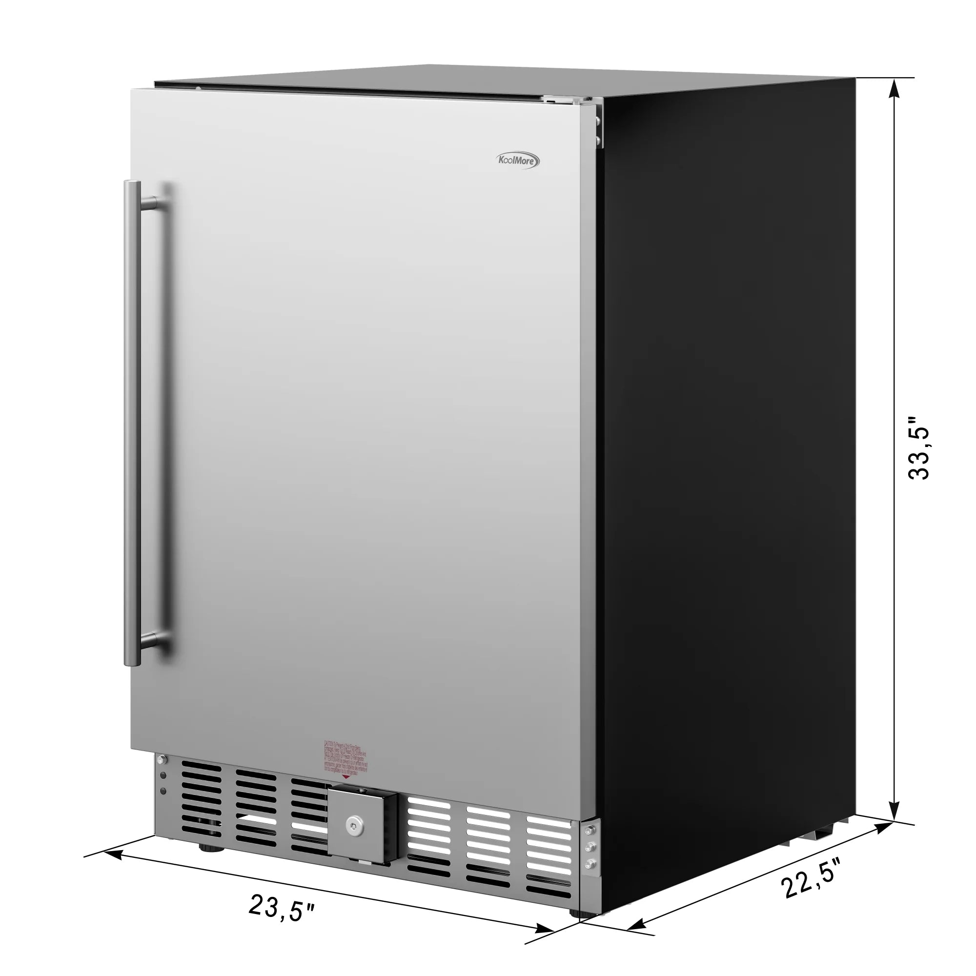 Stainless Steel, Built-In Refrigerator and Beverage Cooler, 5 Cu. ft. 23.4 In.