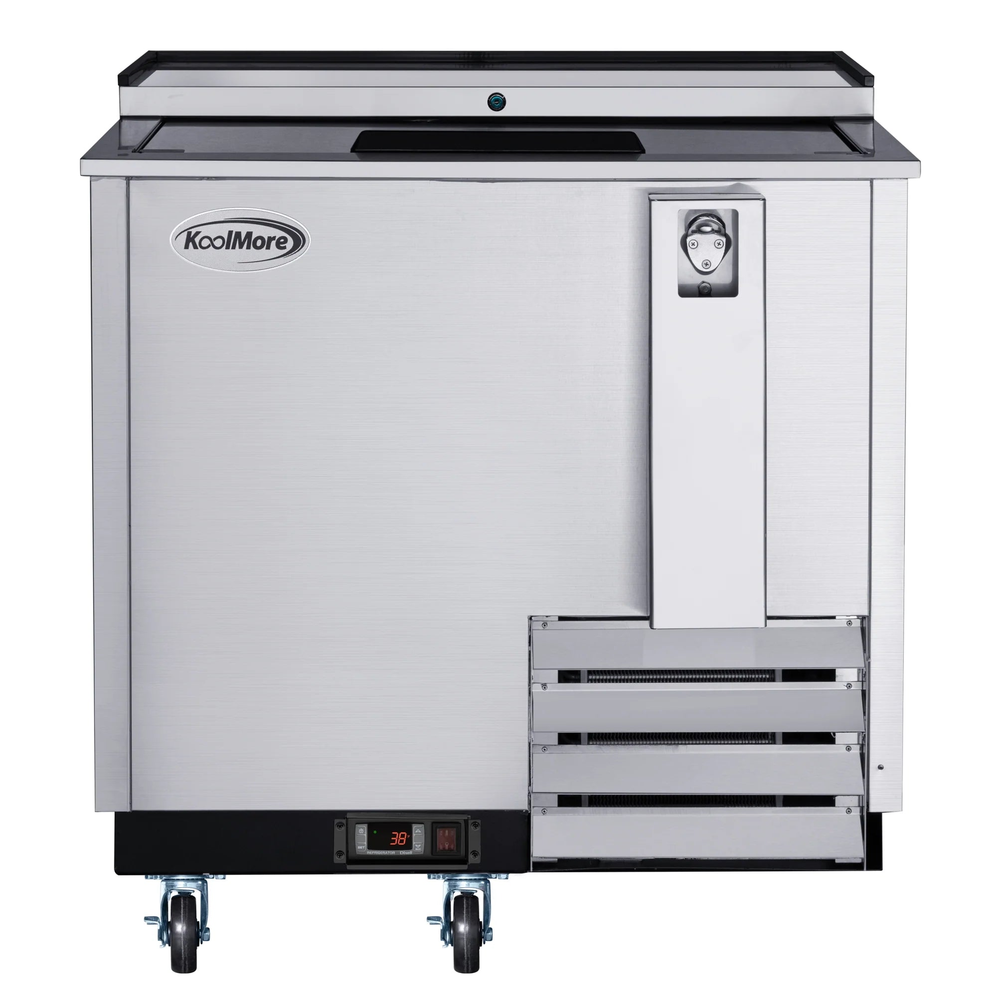 Commercial Bottle Cooler with Built-In Opener, ETL Listed, 9 cu. ft. 36 In.