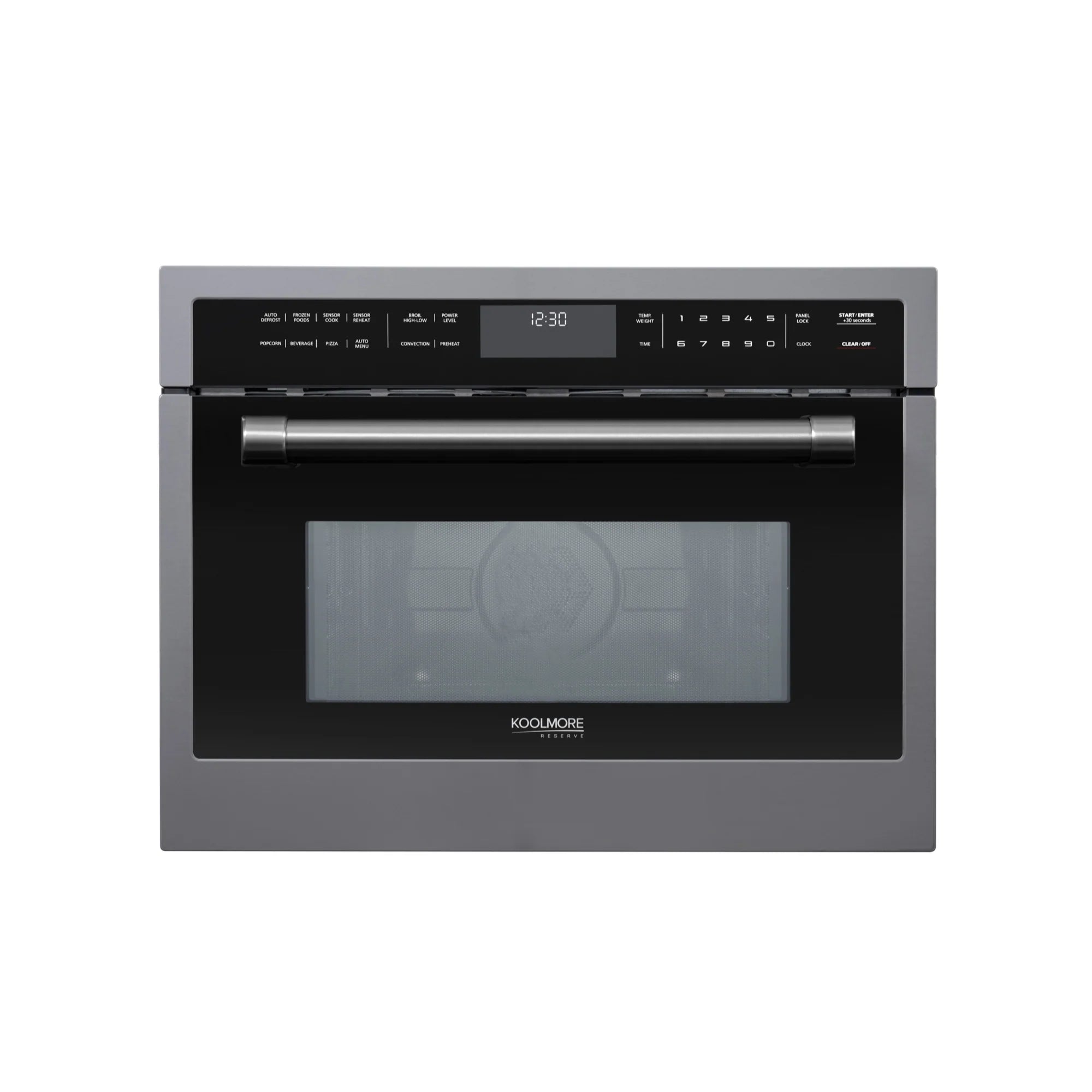 KoolMore Reserve 24 in. Stainless Steel Built-in Convection Microwave Oven with Speed and Sensor Cooking, 1.6 cu. ft. in Black (KM-CWO24 -BSS)