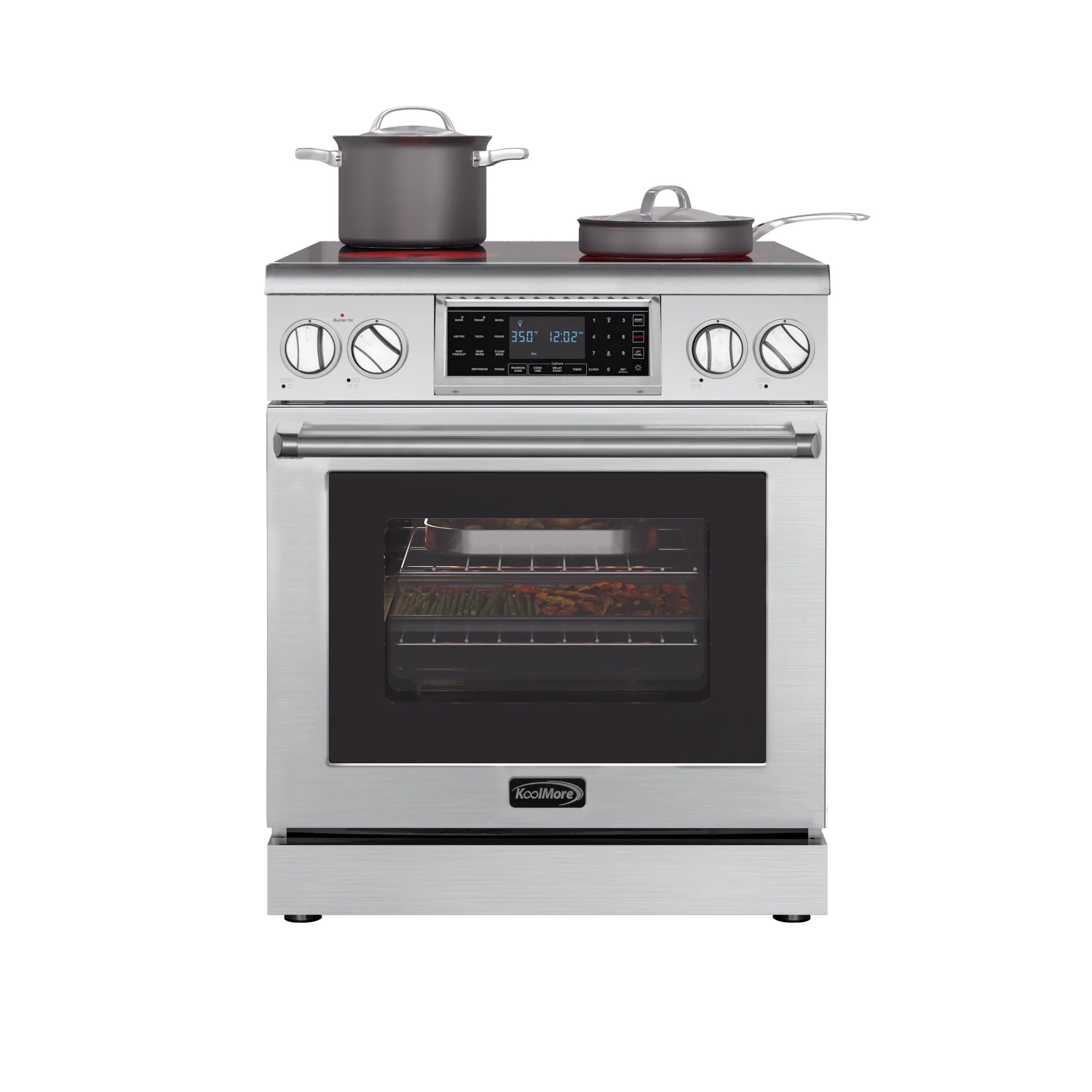 Electric Professional Range with Tilt Panel and Digital controls, Self-Cleaning, 16300W of Power, 240V in Stainless-Steel, 30 In.