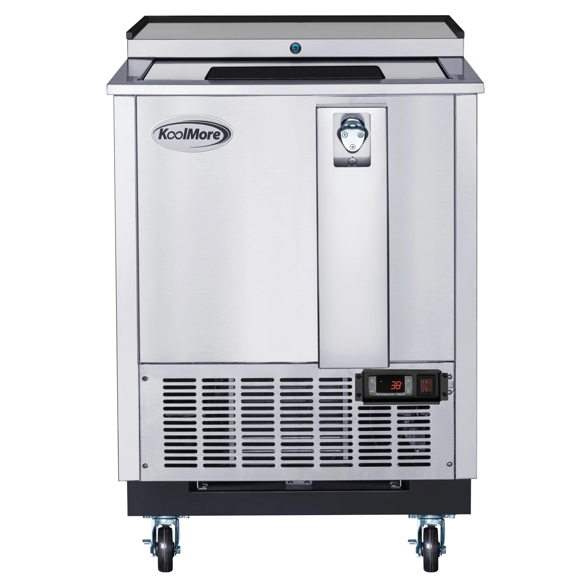 Commercial Bottle Cooler with Built-In Opener, ETL Listed, 5 cu. ft. 25 In.