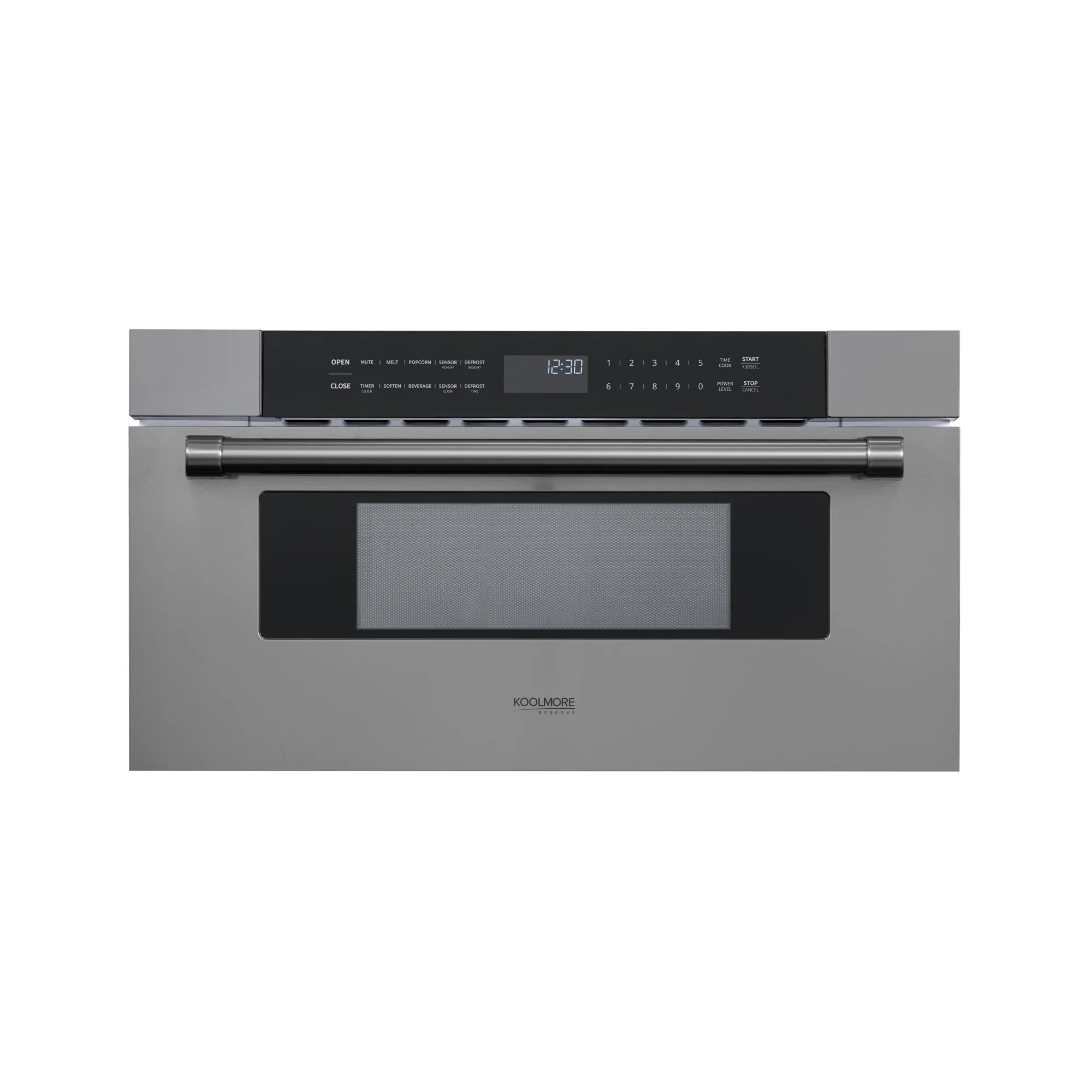 KoolMore Reserve 30 in. Stainless-Steel Microwave Drawer, 1.2 cu. ft. Capacity in Black