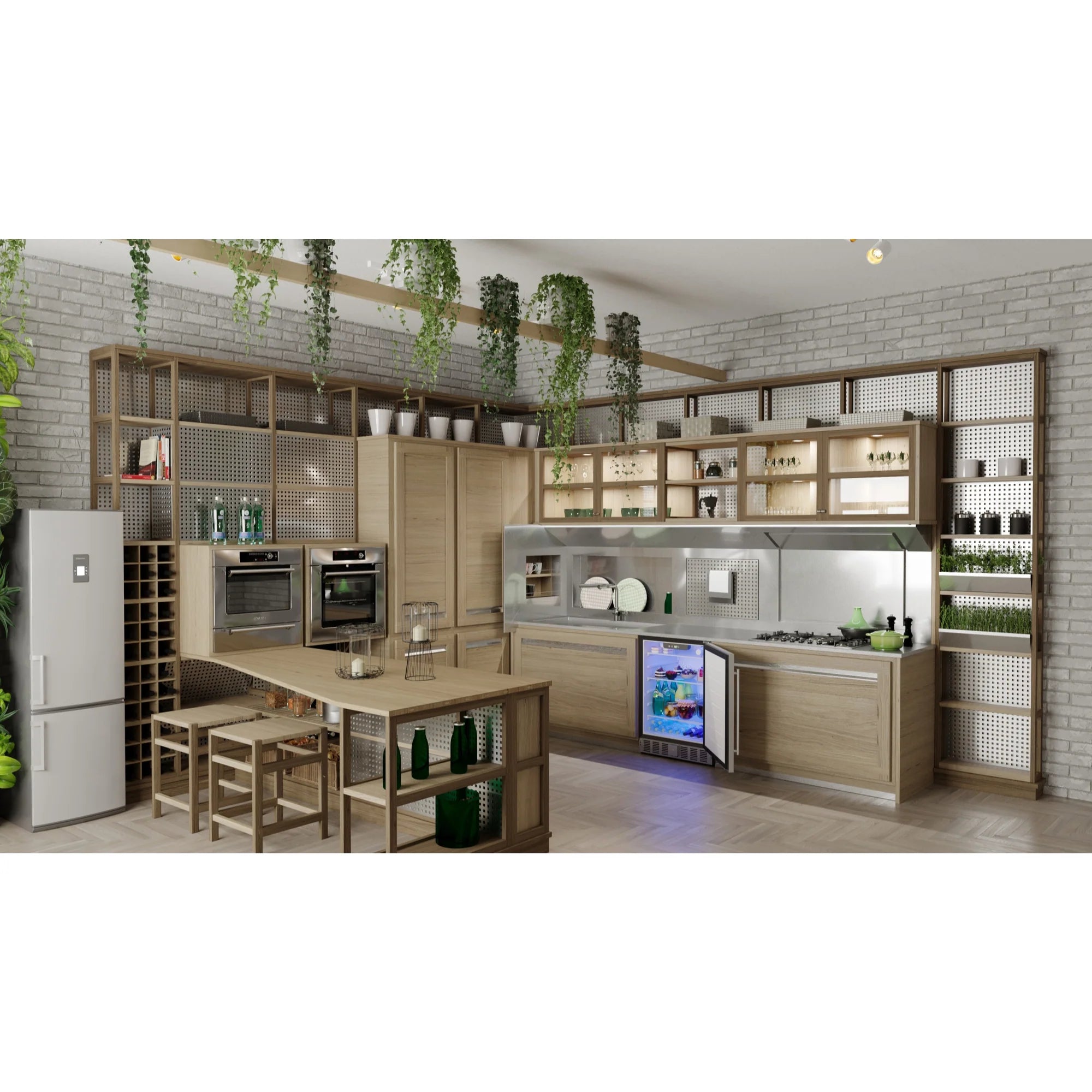 Stainless Steel, Built-In Refrigerator and Beverage Cooler, 5 Cu. ft. 23.4 In.