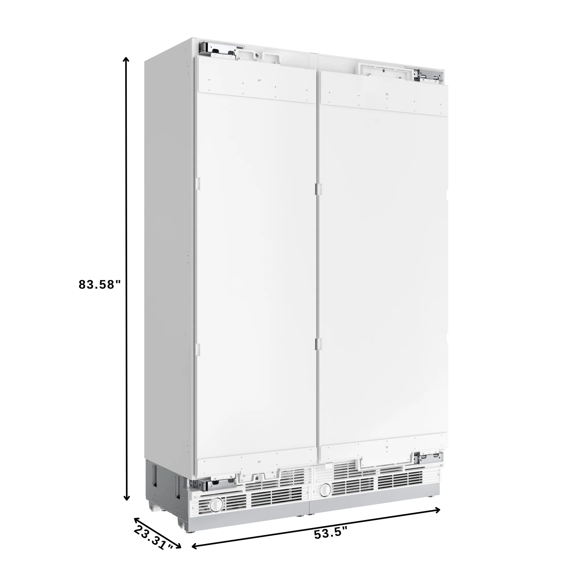 KoolMore Reserve Panel Ready Column 30 in. Refrigerator and 24 in. Freezer Combo with Water and Ice Dispenser, Frost Free, ETL Listed, Energy Star
