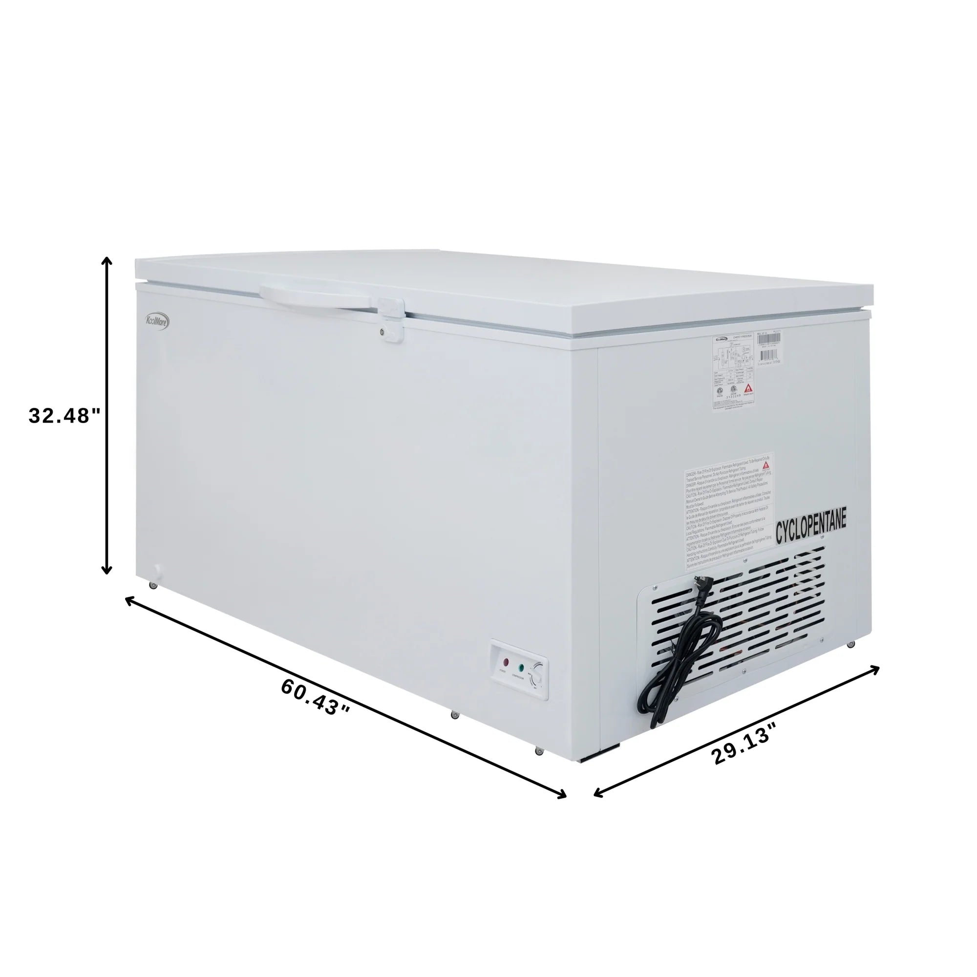 Commercial Chest Freezer, 60 In. 15.9 cu ft.