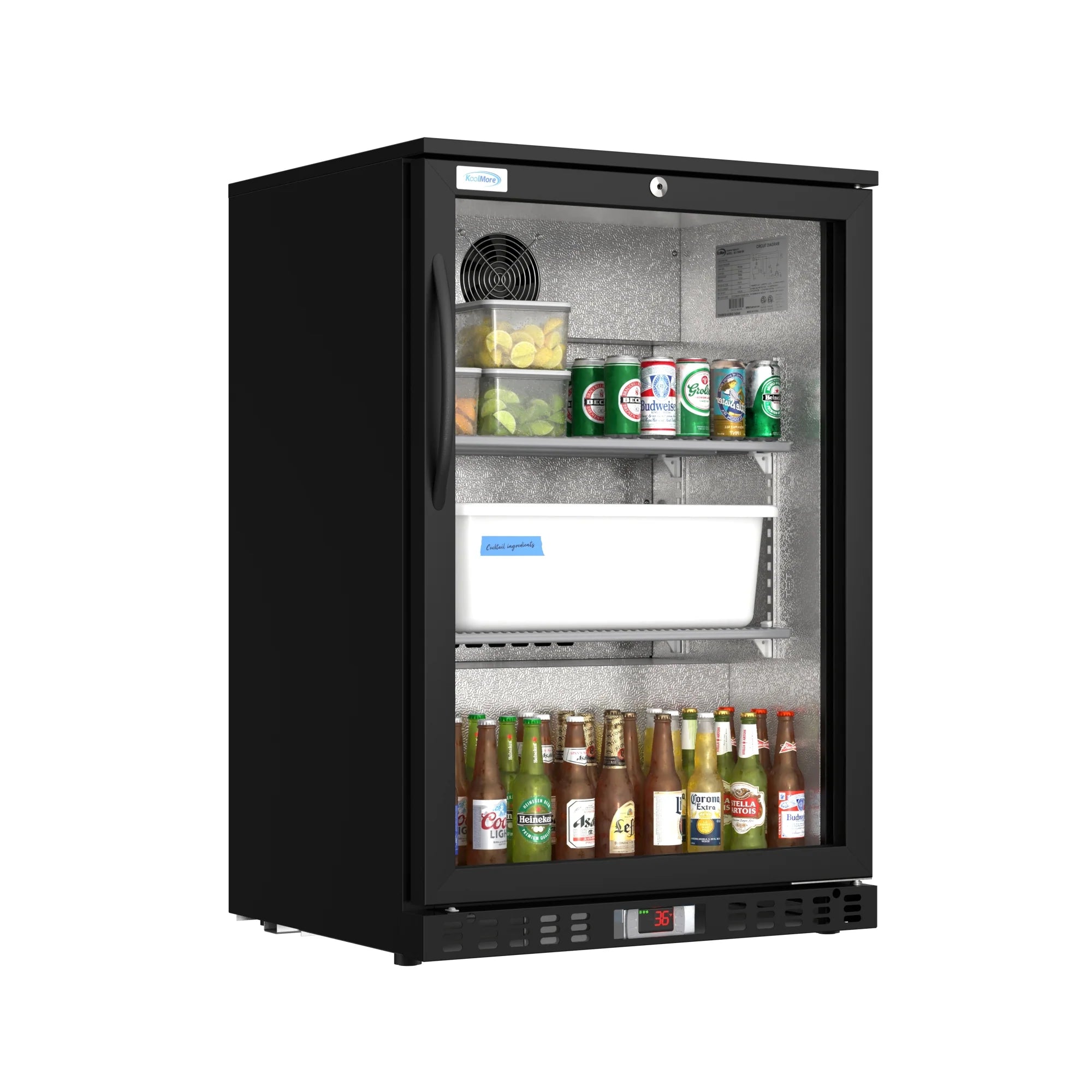 One-Door Back Bar Refrigerator - 4.1 Cu Ft. 24 In.