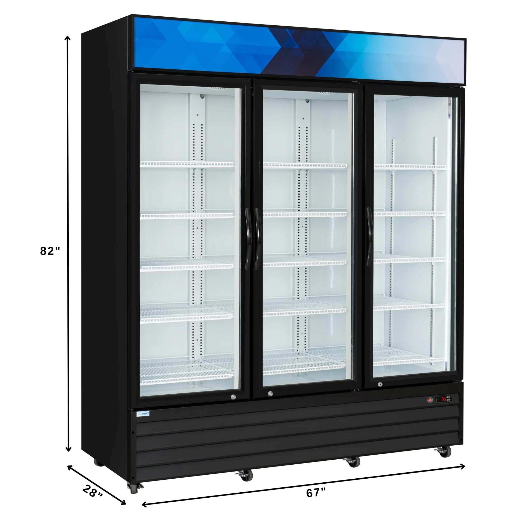 Three-Door Merchandiser Refrigerator 71 in, 56 Cu. Ft.
