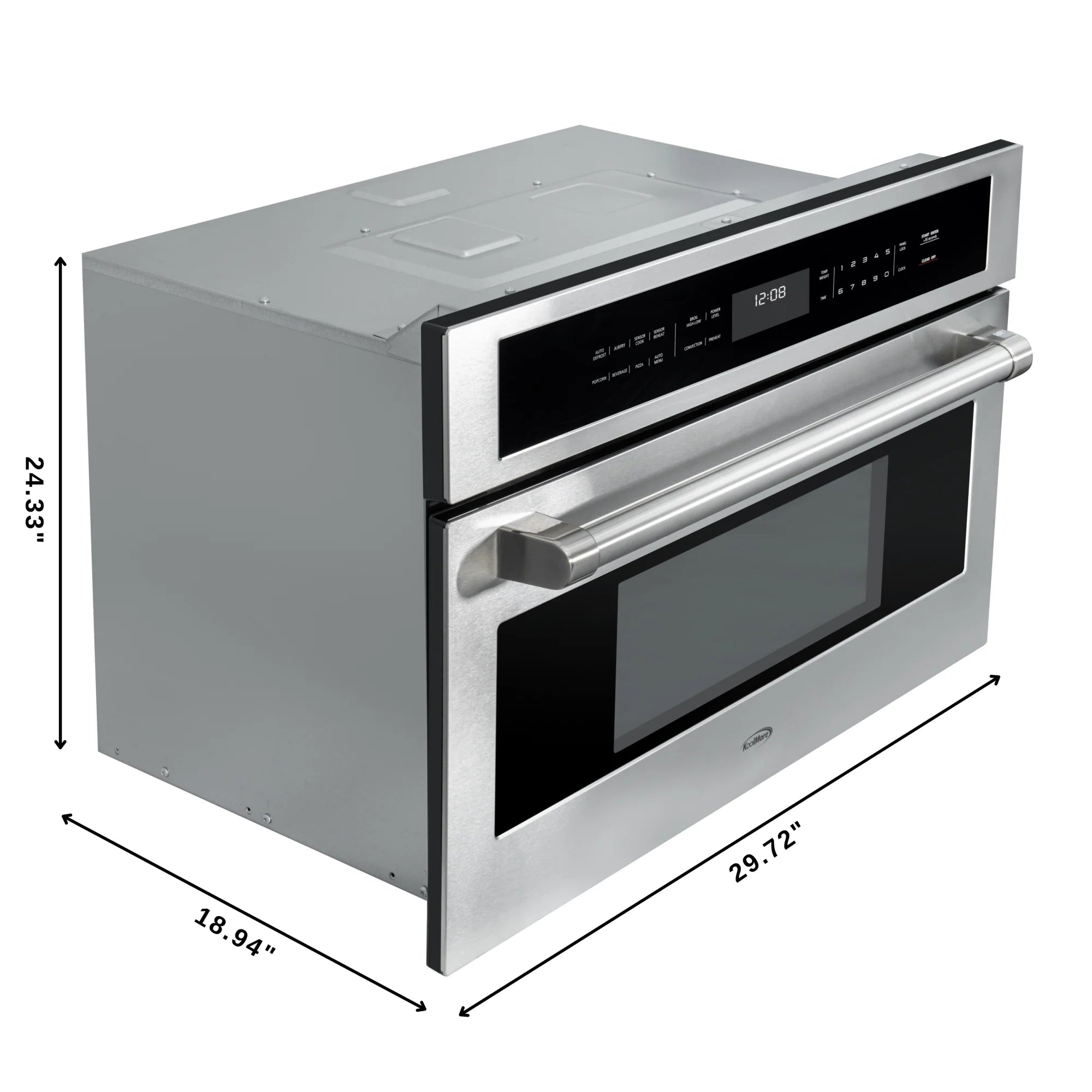 Built-In Microwave with Convection Oven and Air Fryer, 1.6 cu. ft. Capacity in Stainless-Steel, 30 In.