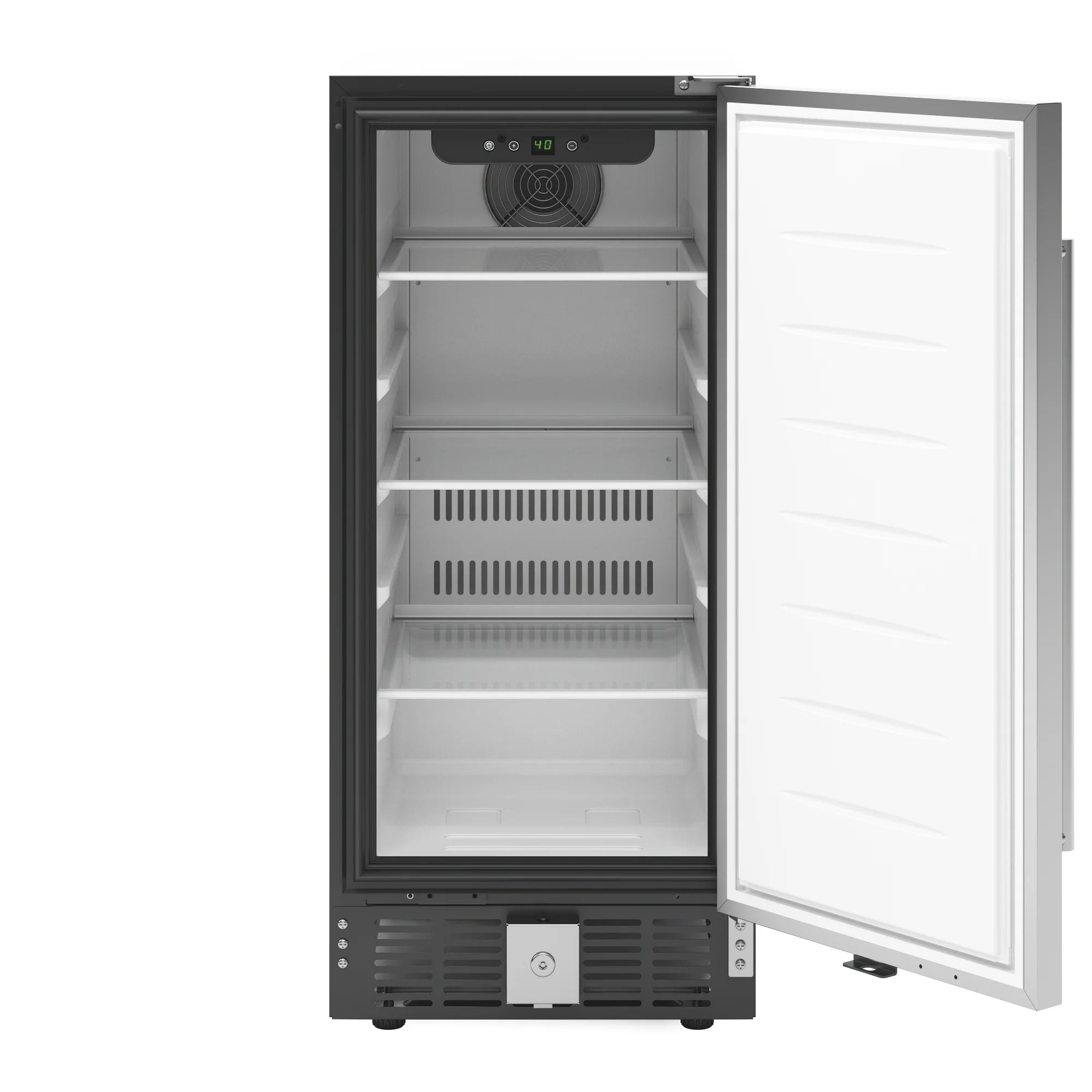 Small Stainless Steel Built-In Refrigerator and Beverage Cooler, 3 cu. ft. 15 In.