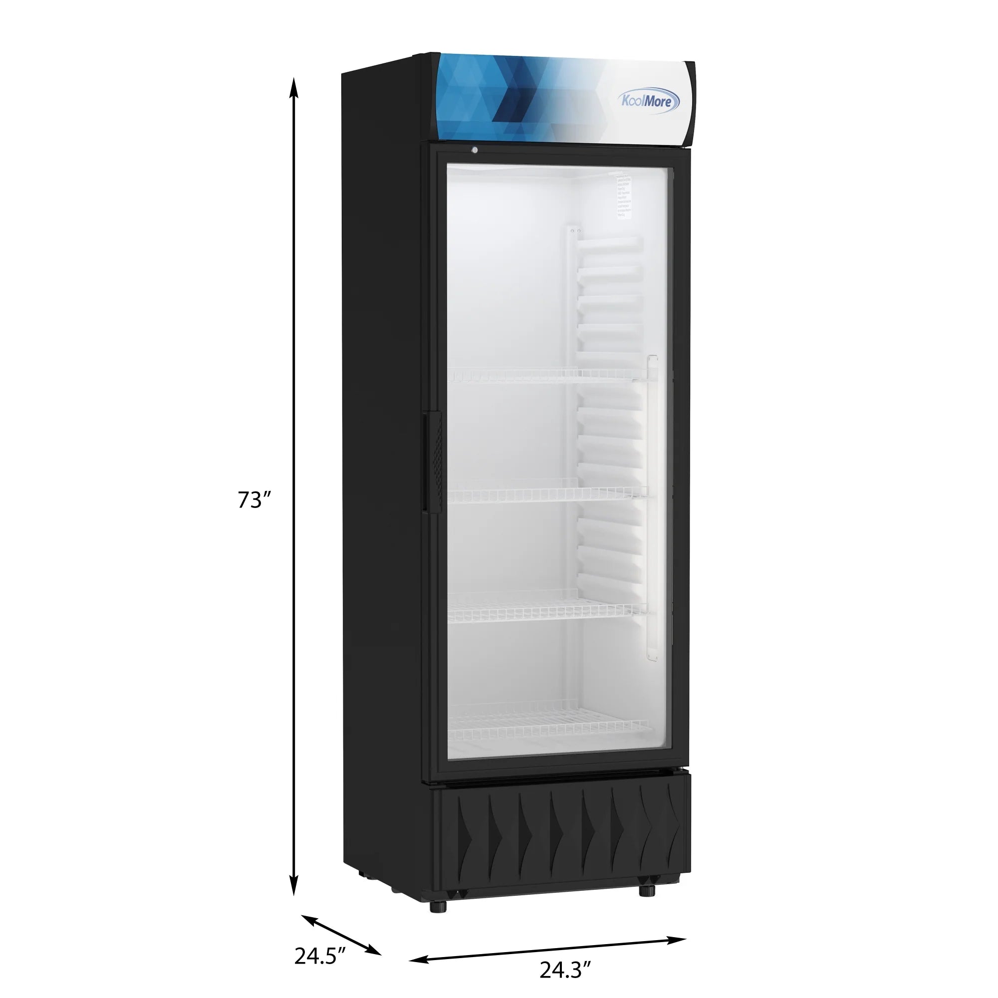 One-Door Merchandiser Refrigerator 24 in, 12 Cu Ft.