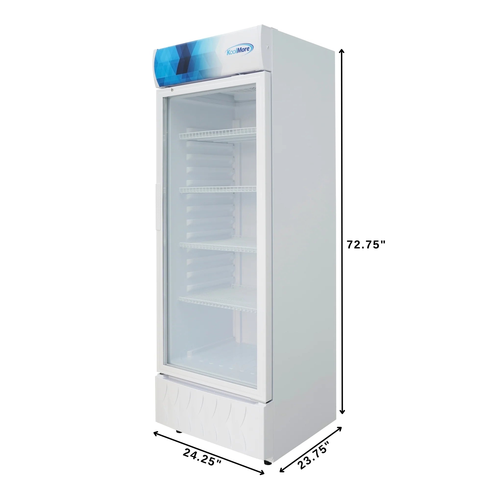 One-Door Commercial Merchandiser Refrigerator in White 24 in, 12 cu. ft.