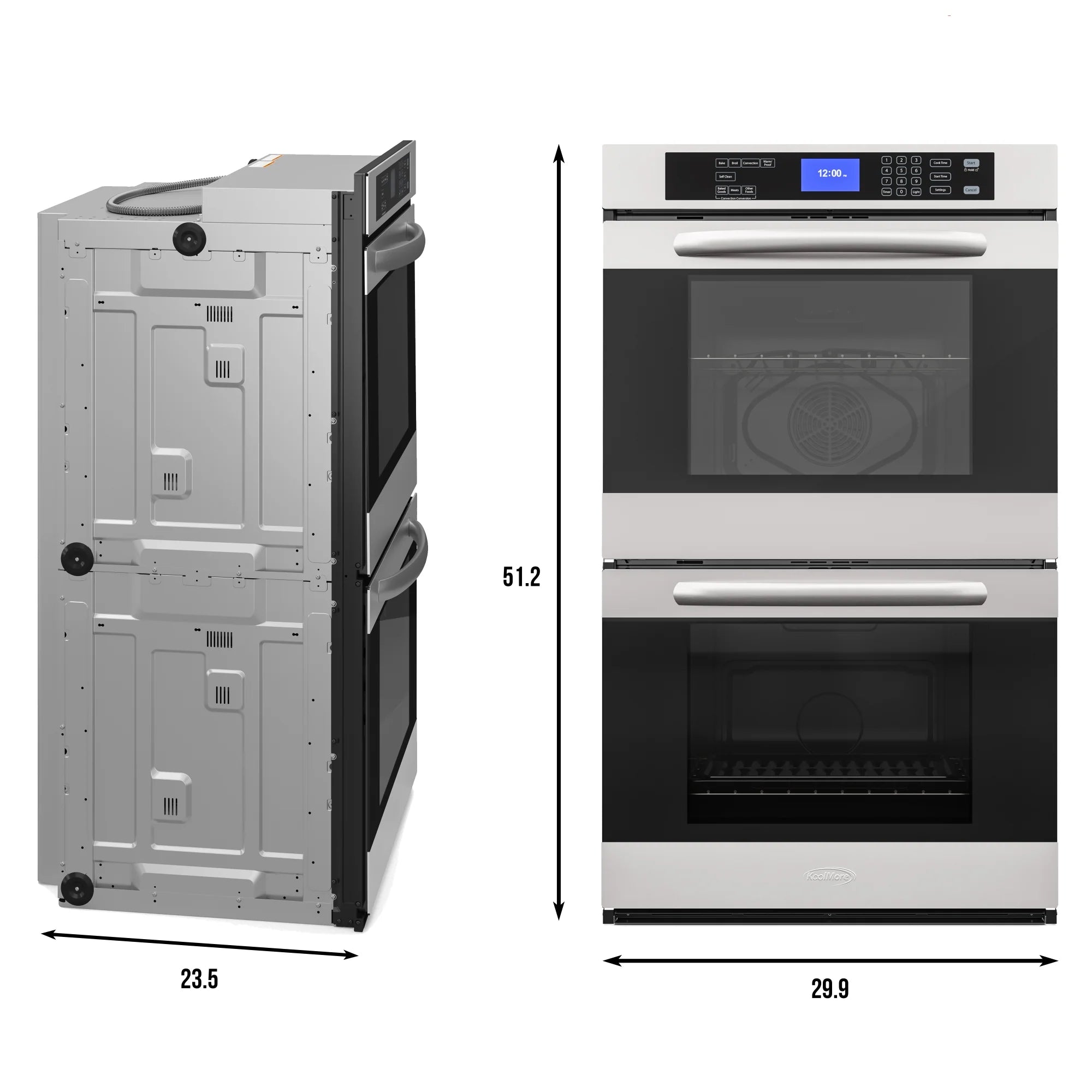 Stainless-Steel Premium Convection Double-Unit Wall Oven, 5 cu. ft.