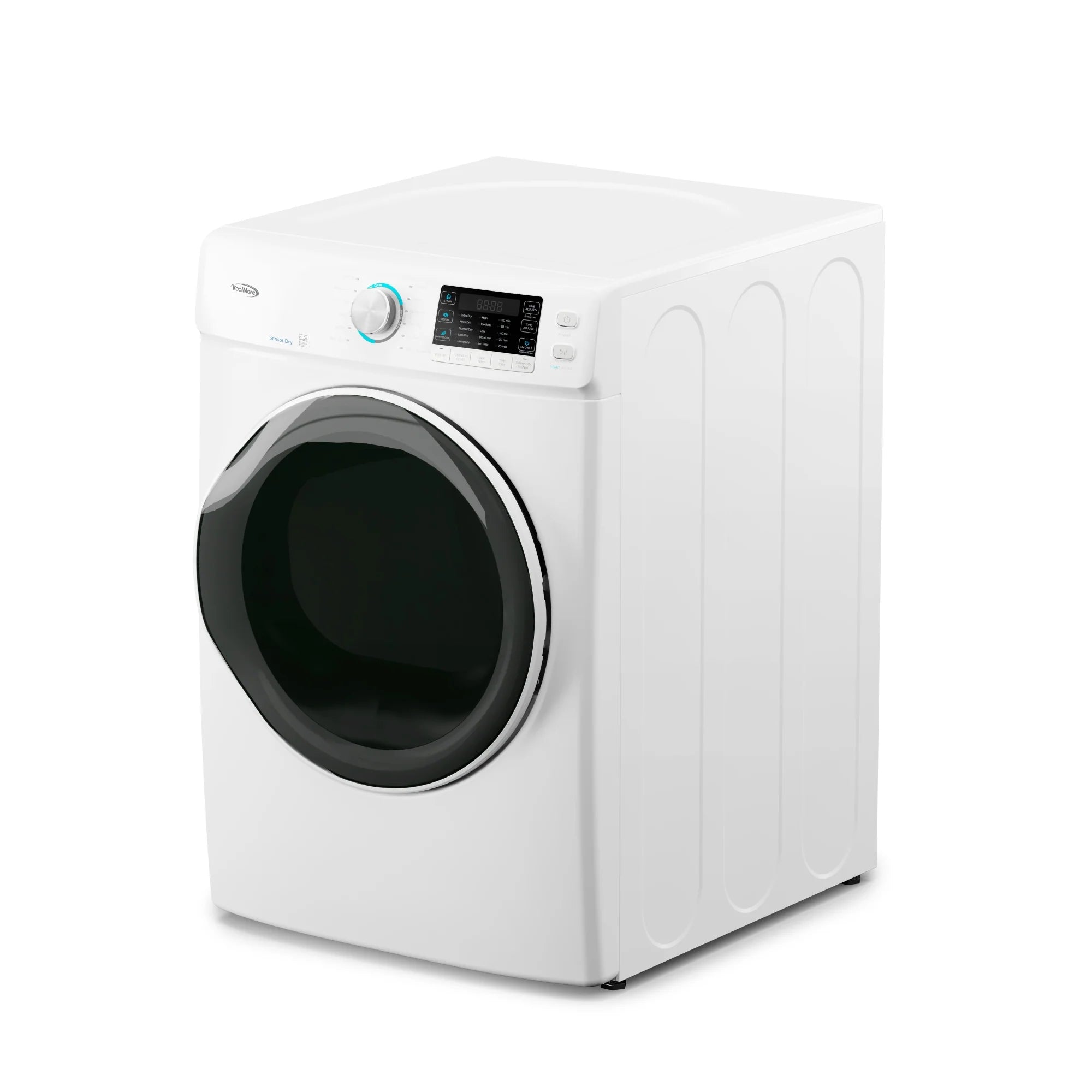 Large Capacity Stackable Vented Electric Front Load Dryer in White, 240V, 8 cu, ft.