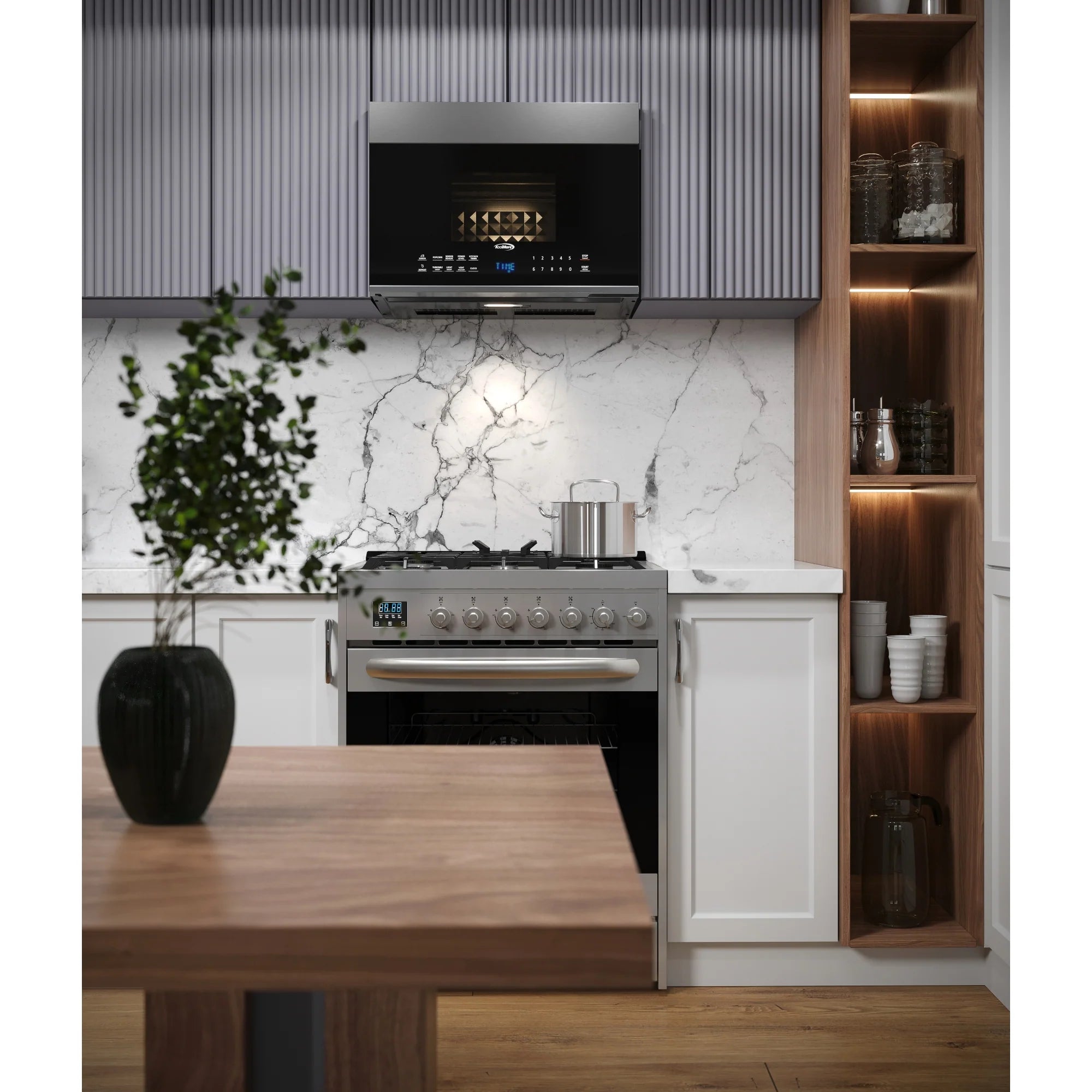 Over the Range Stainless Steel Microwave, 300 CFM, One Panel, 1.3 cu. ft.