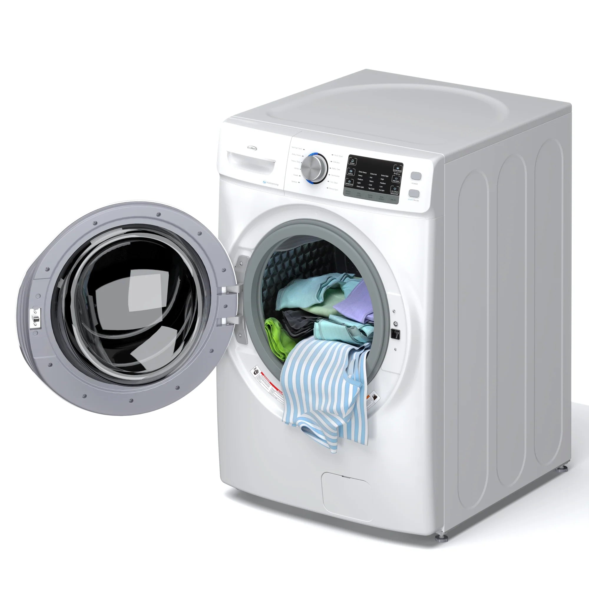 Large Capacity Stackable Front Load Washing Machine in White, 4.5 cu. ft.