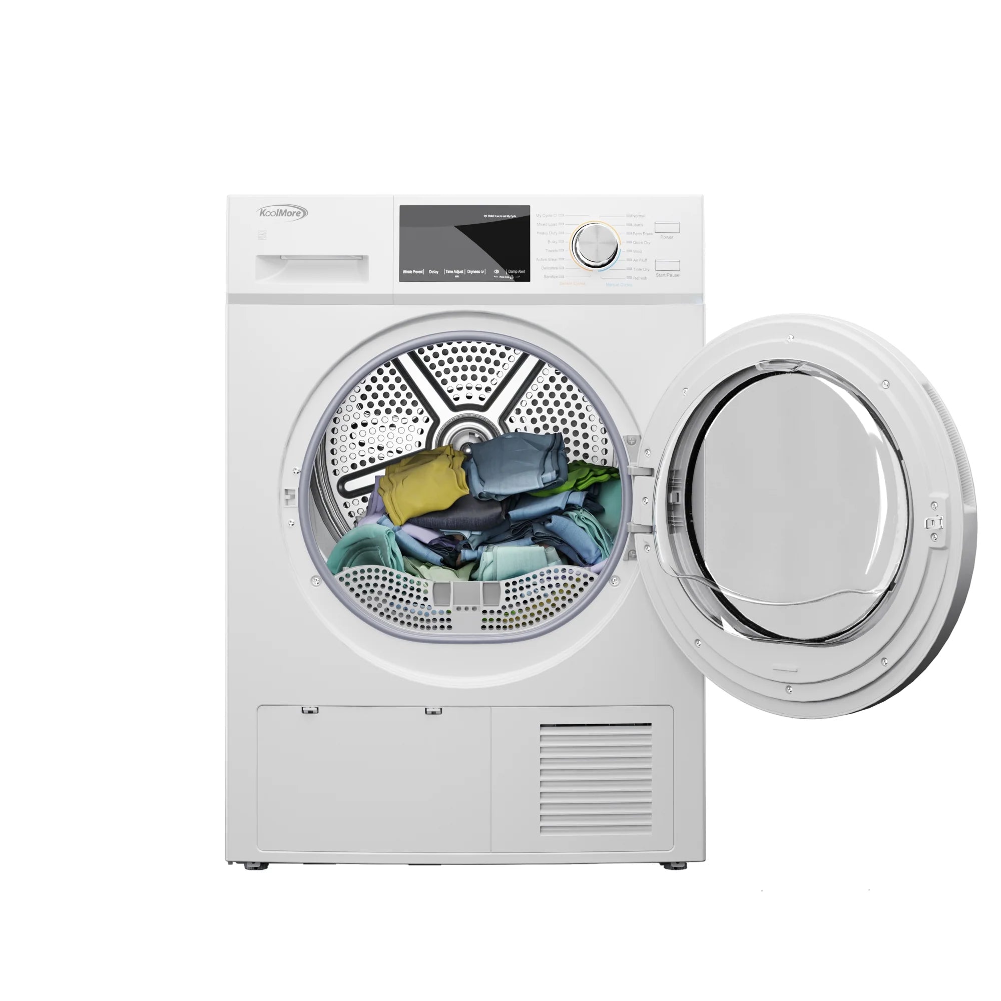 Large Capacity Stackable Ventless Front Load Dryer in White, 240V, 4.4 cu. ft.