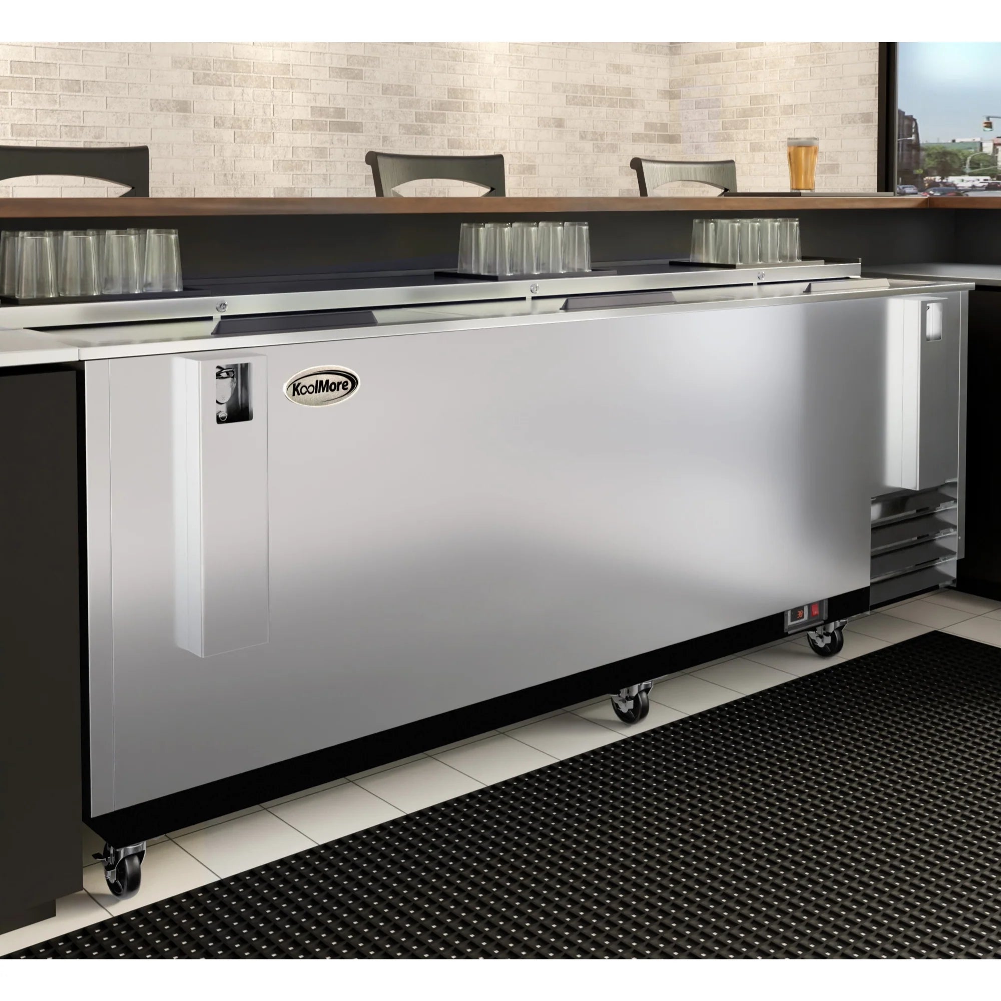 Commercial Bottle Cooler with Built-In Opener, ETL Listed, 30 cu. ft. 95 In.