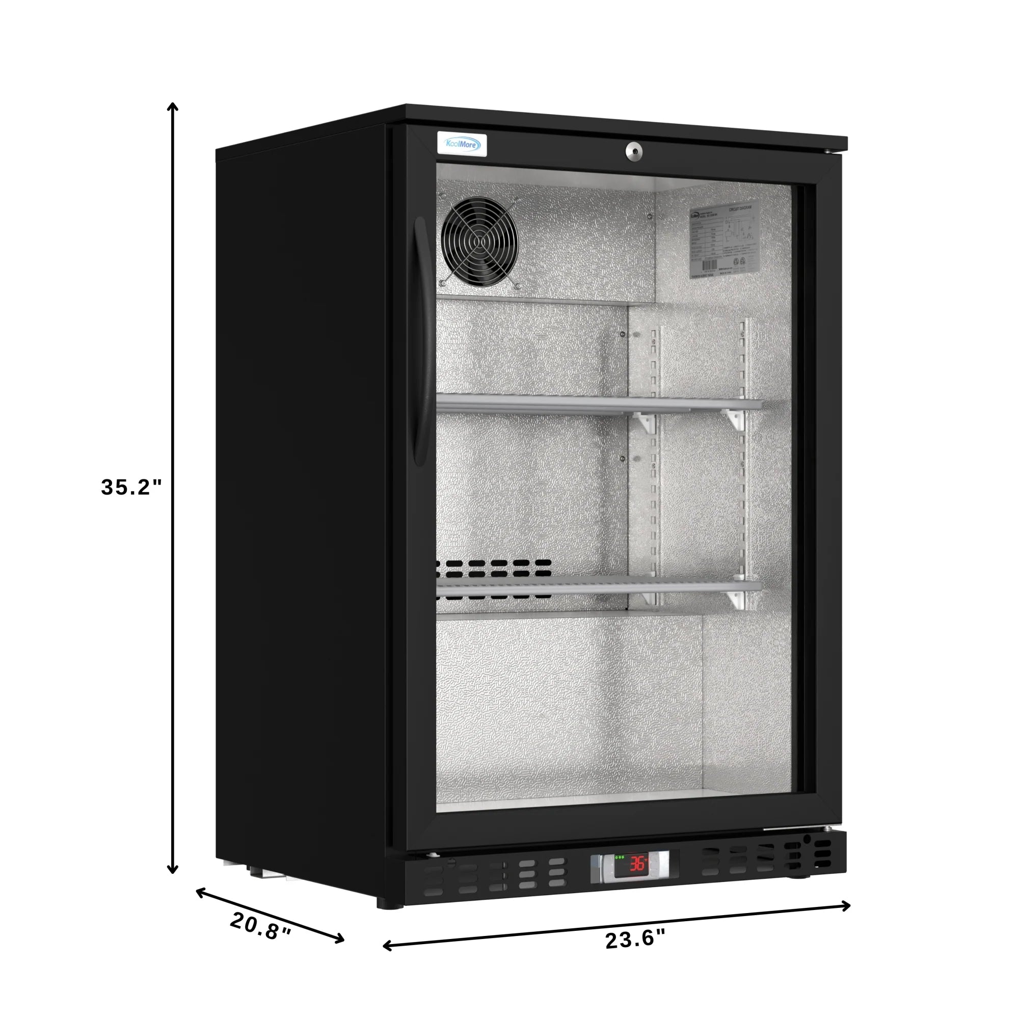 One-Door Back Bar Refrigerator - 4.1 Cu Ft. 24 In.
