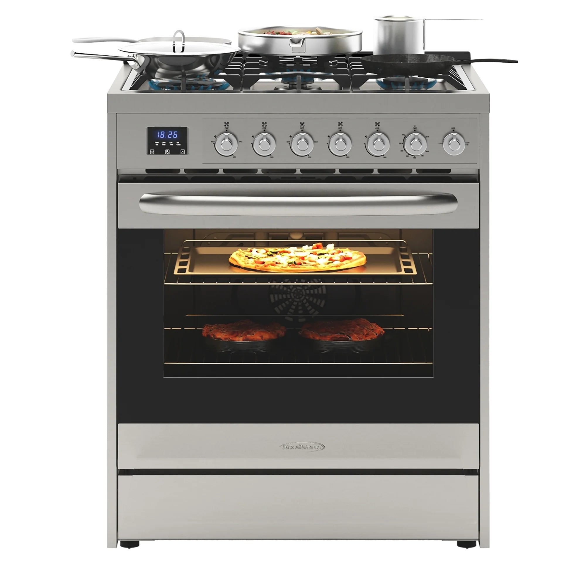 Stainless-Steel Professional Gas Range, 30 In.
