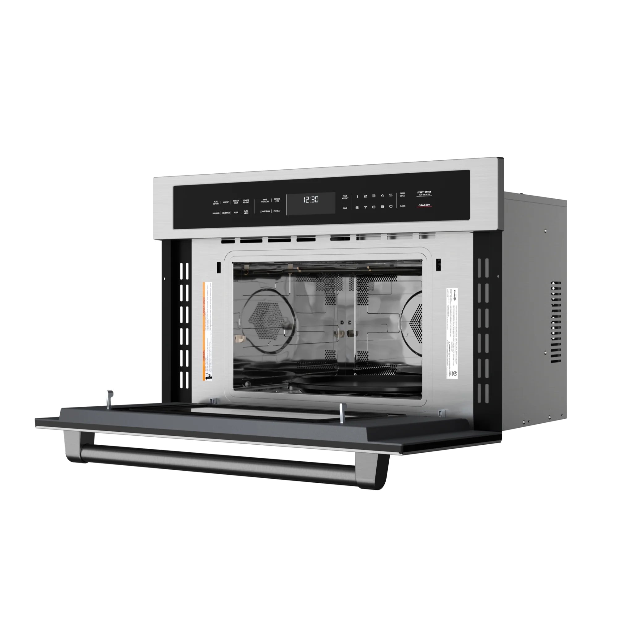 KoolMore Reserve 30 in. Stainless Steel Built-in Convection Microwave Oven with Speed and Sensor Cooking, 1.6 Cu. Ft. in Black