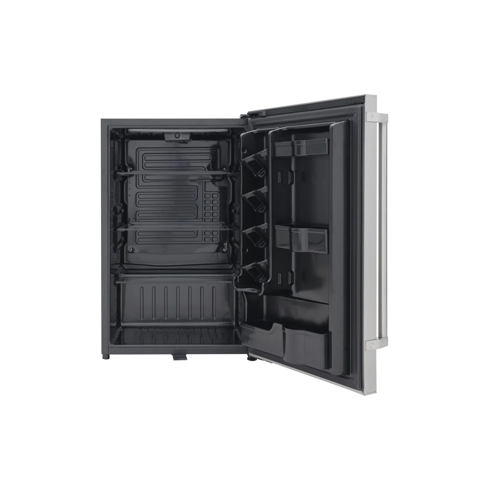 Outdoor Refrigerator with IPX 4 Rating and Glass Shelves 4.4 Cu. ft. in Stainless-Steel, 21 In.