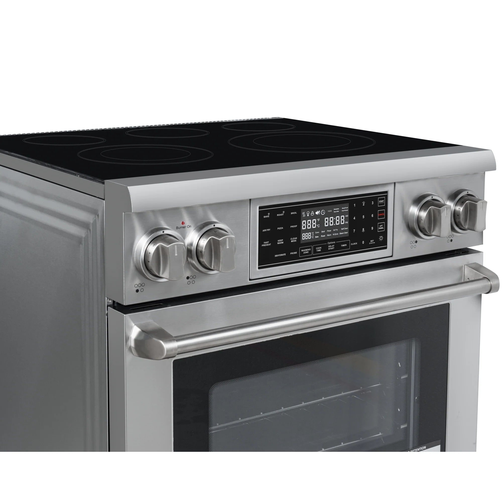Electric Professional Range with Tilt Panel and Digital controls, Self-Cleaning, 16300W of Power, 240V in Stainless-Steel, 30 In.