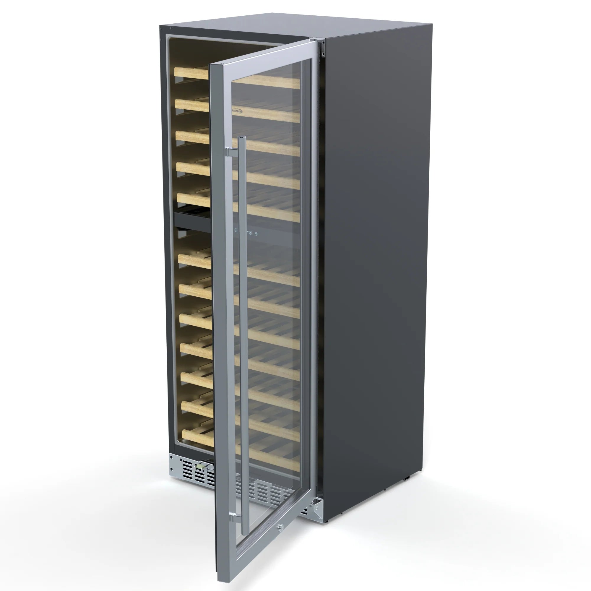 Dual Zone, Full Glass Door, Wine Cooler Refrigerator, Freestanding or Built-In Unit, 23 In 9.7 cu ft.