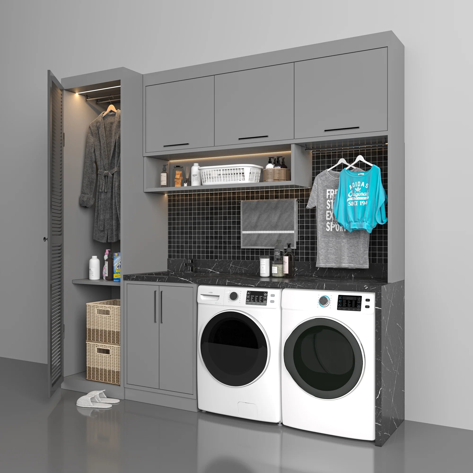 Large Capacity Stackable Front Load Washing Machine in White, 4.5 cu. ft.