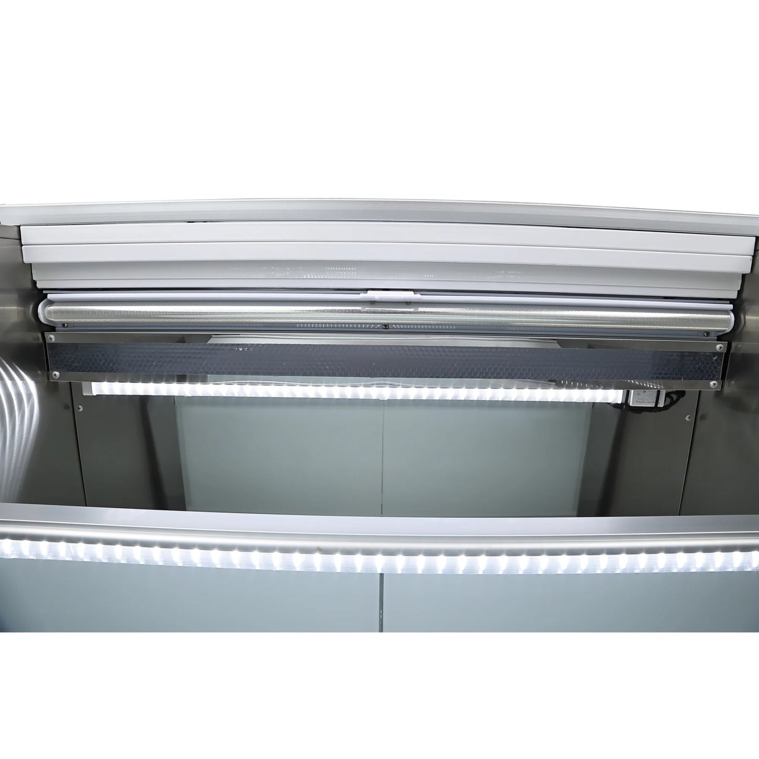 Open-Air Merchandiser Grab and Go Refrigerator in Stainless Steel 35.3 in, 18 cu ft.
