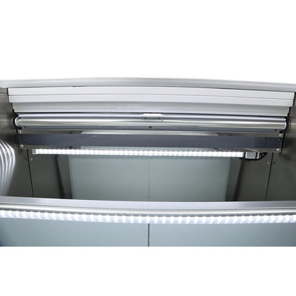 Open-Air Merchandiser Grab and Go Refrigerator in Stainless Steel 35.3 in, 18 cu ft.