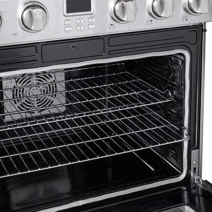 Professional Electric Range with 16600W of Power, 240V in Stainless-Steel, 36 In.