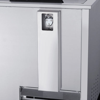 Commercial Bottle Cooler with Built-In Opener, ETL Listed, 14 cu. ft. 50 In.