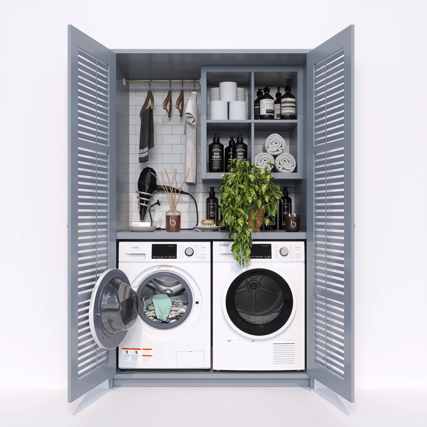 Stackable Front Load Compact Washing Machine in White 2.7 cu. ft.