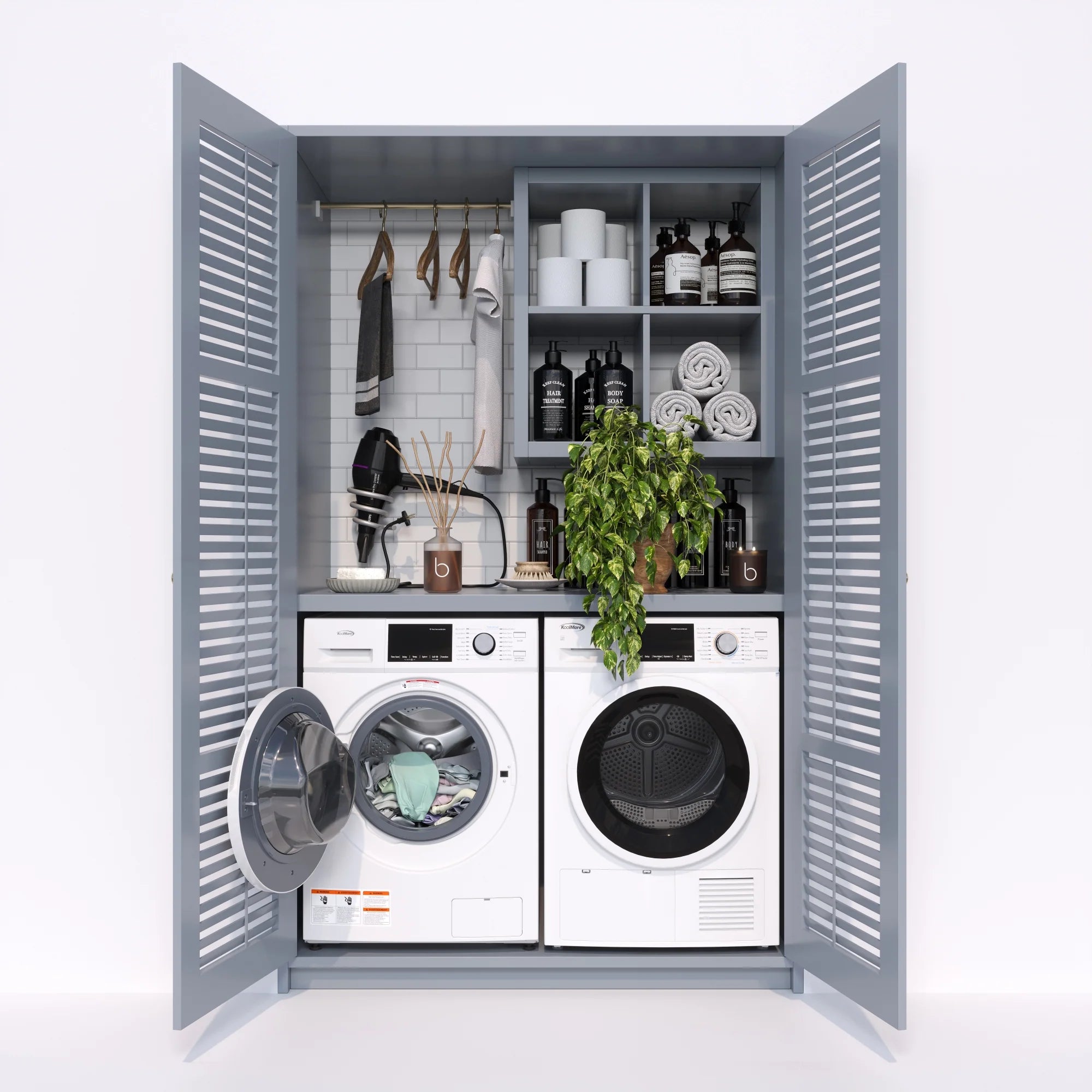 Stackable Front Load Compact Washing Machine in White 2.7 cu. ft.