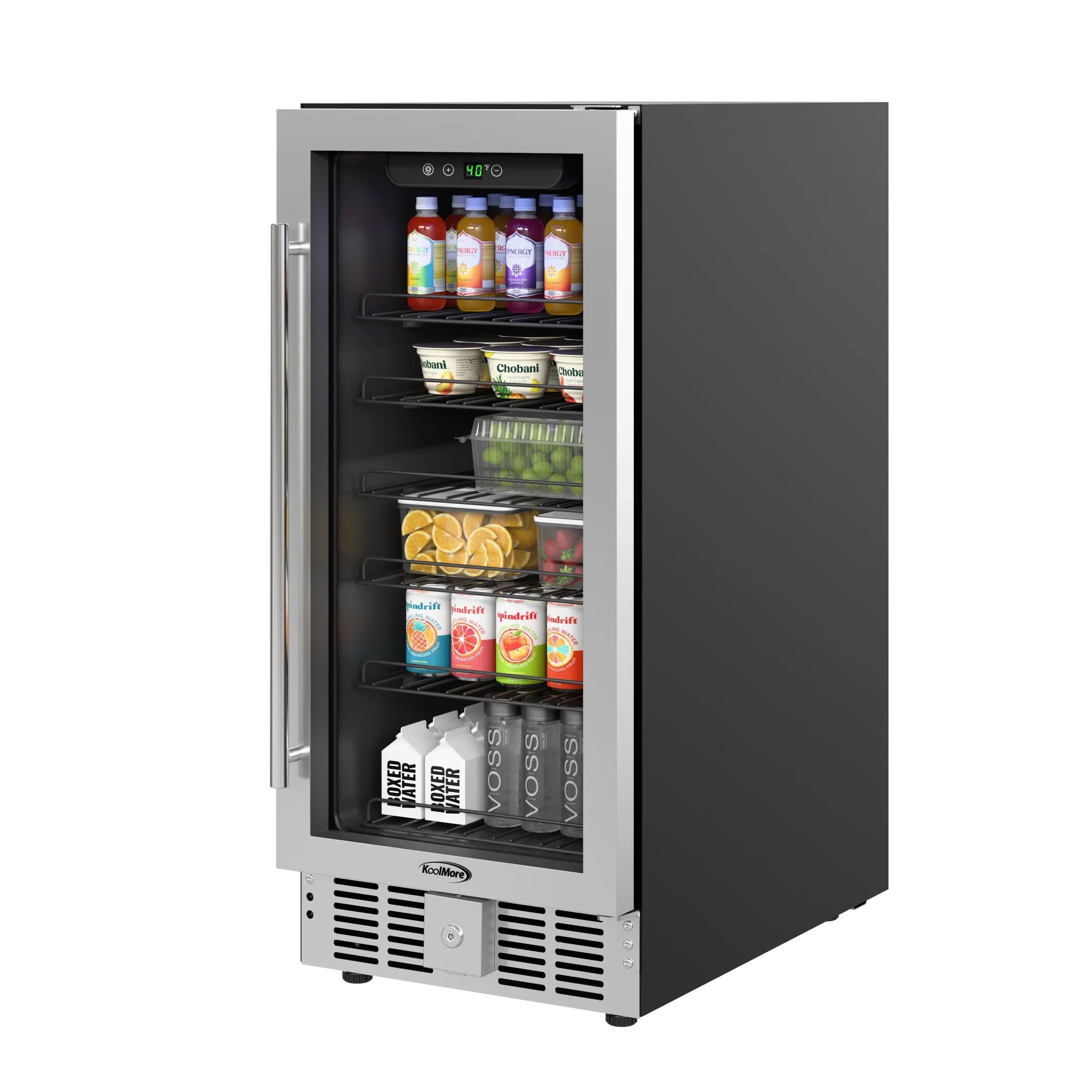 Small Stainless Steel Built-In Refrigerator and Beverage Cooler, 3 cu. ft. 15 In.