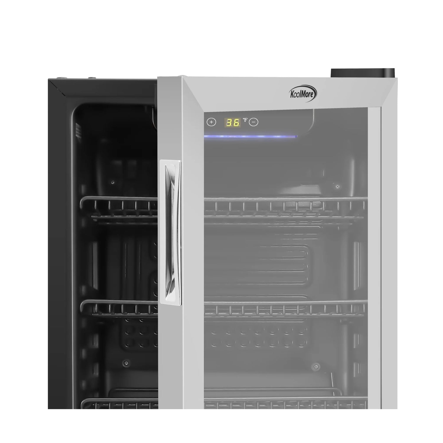 Beverage Refrigerator Merchandiser with Stainless Steel Trim and Touch Panel, 18 in. 3.2 Cu. Ft.