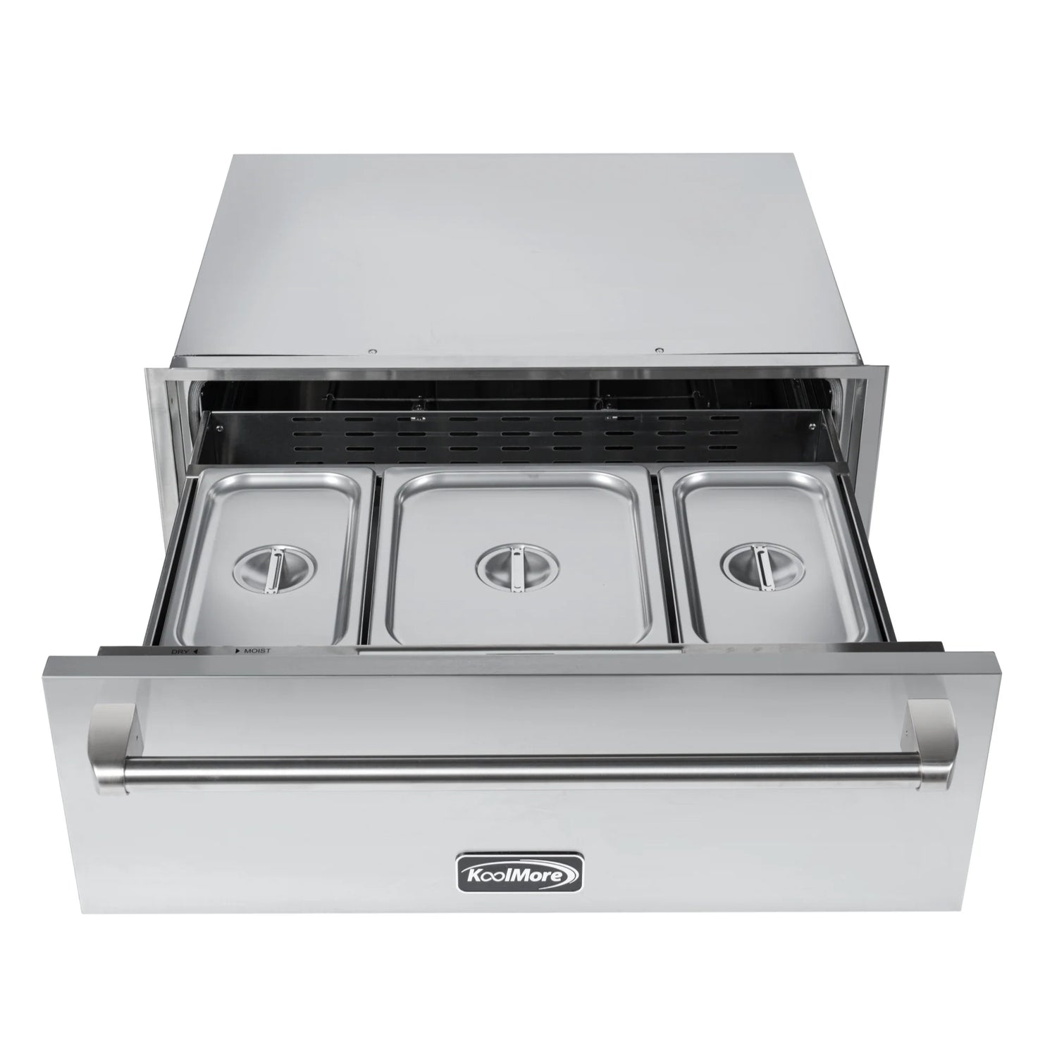 Warming Drawer with Three Compartments in Stainless-Steel, 30 In.