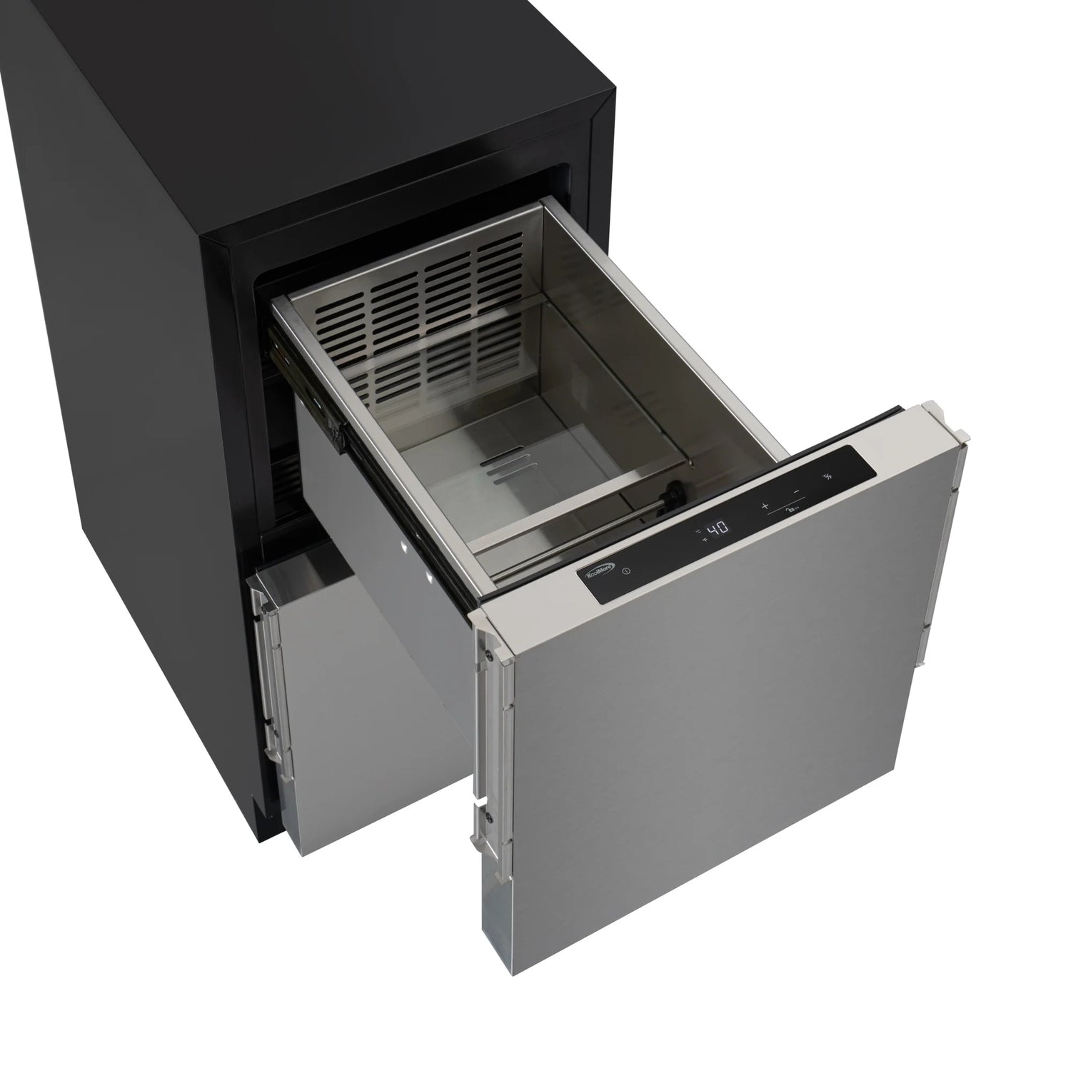 Panel Ready Built-in Double Refrigerator, Frost-Free Undercounter Fridge with Digital Temperature Control and Stainless-Steel Drawers, 15 In.