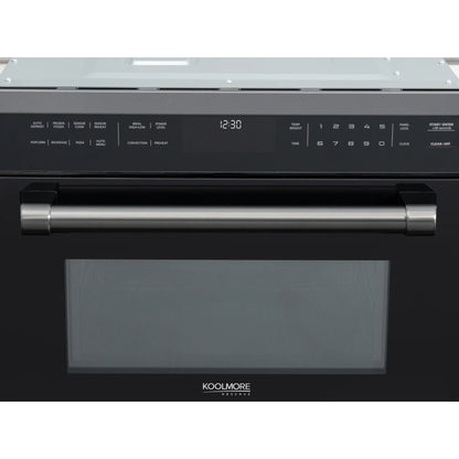 KoolMore Reserve 24 in. Stainless Steel Built-in Convection Microwave Oven with Speed and Sensor Cooking, 1.6 cu. ft. in Black (KM-CWO24 -BSS)