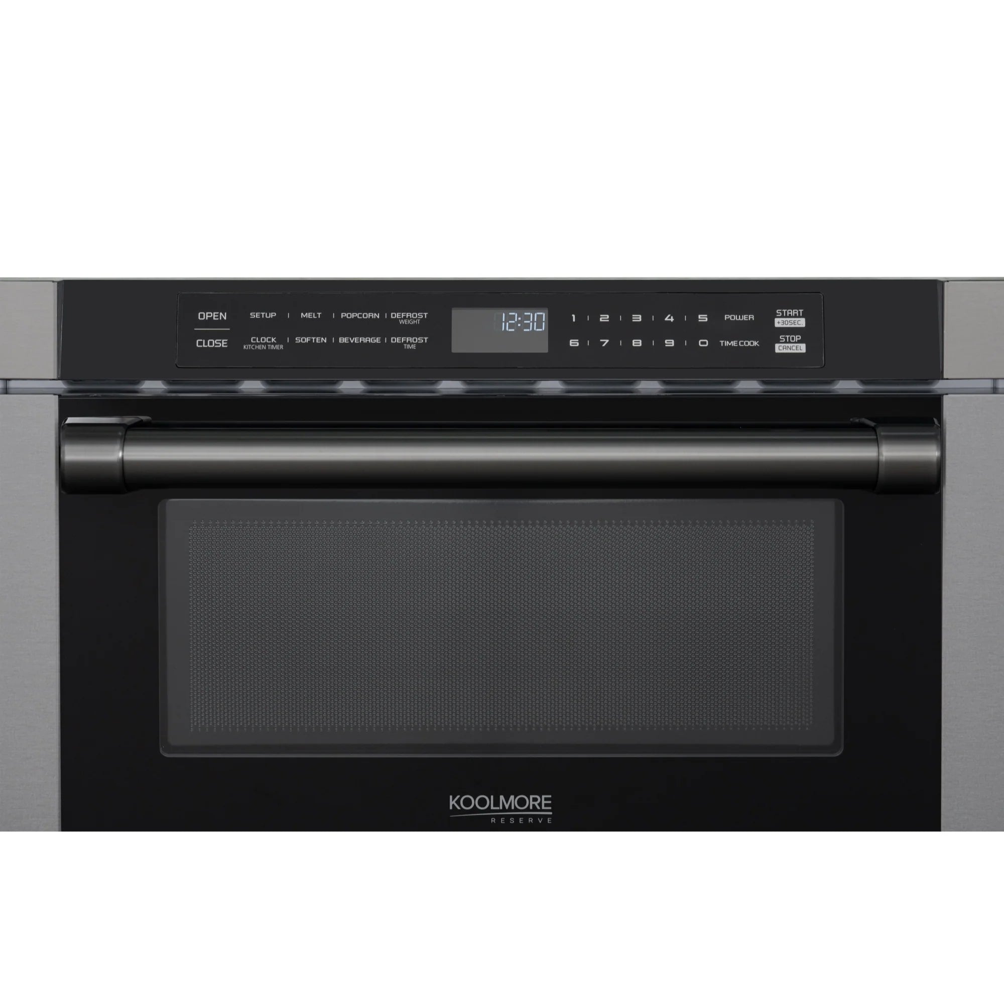 KoolMore Reserve 24 in. Stainless Steel Microwave Drawer, 1.2 Cu. Ft Capacity in Black