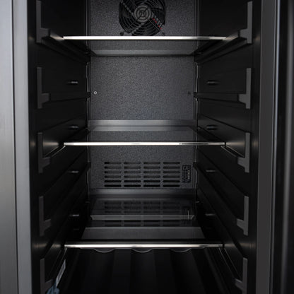 Built-In Panel Ready Undercounter Beverage Refrigerator, Compact with Digital Temperature Control, Glass Shelves, Security Lock, 15 In.