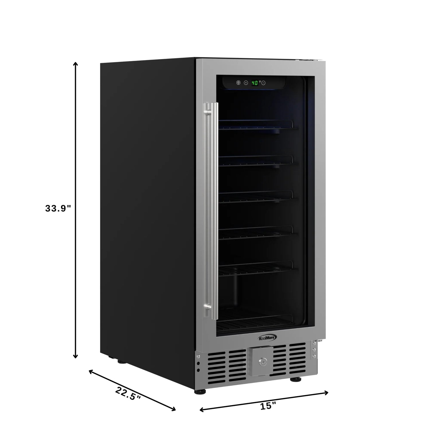 Small Stainless Steel Built-In Refrigerator and Beverage Cooler, 3 cu. ft. 15 In.