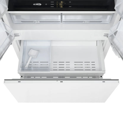KoolMore Reserve 36 In. Panel Ready French Door Refrigerator with Ice Maker and Water Dispenser, Frost Free, 19.6 Cu. Ft.
